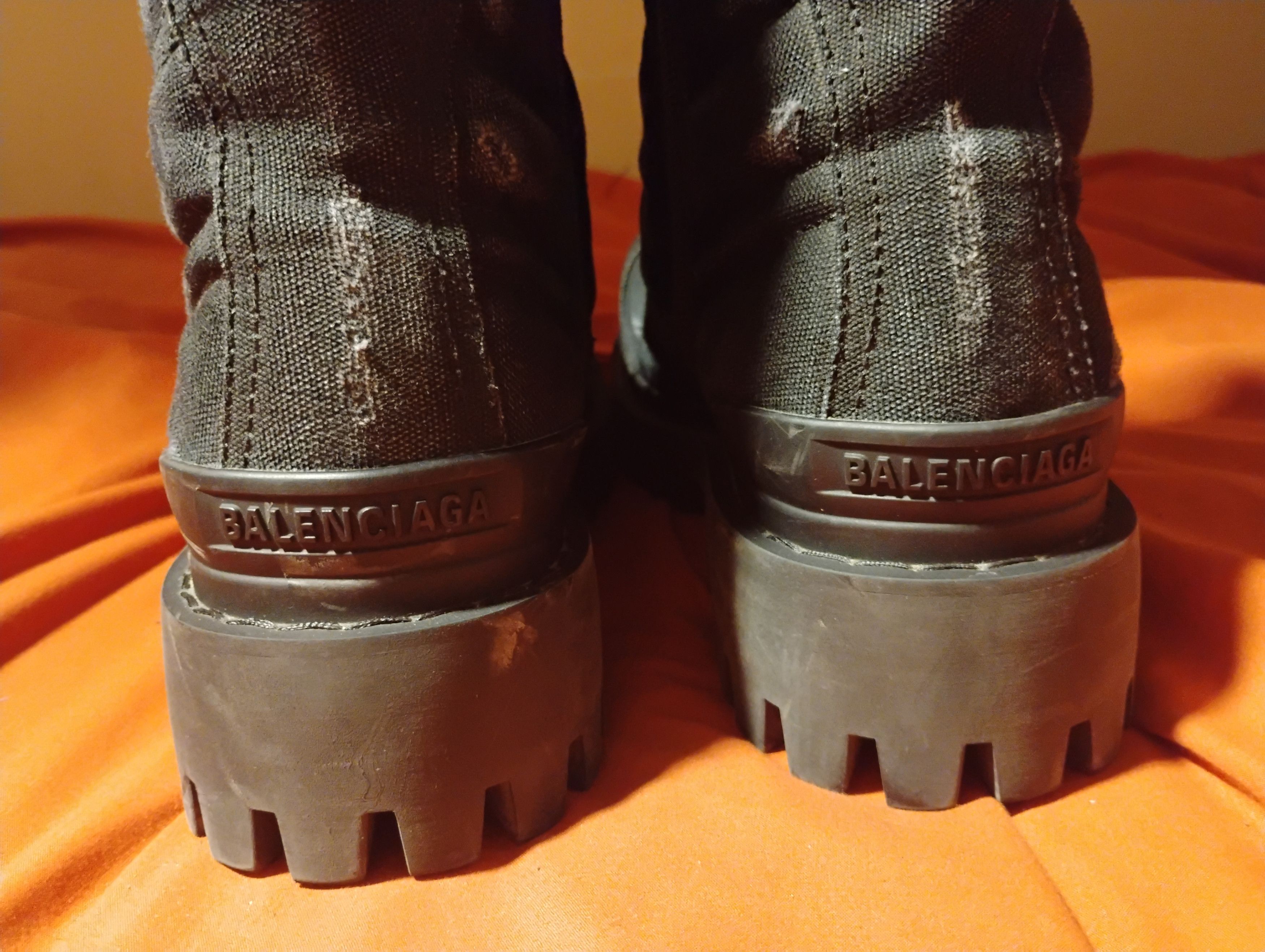 Balenciaga Balenciaga strike boot black distressed canvas Size US 11.5 / EU 44-45 - 4 Thumbnail