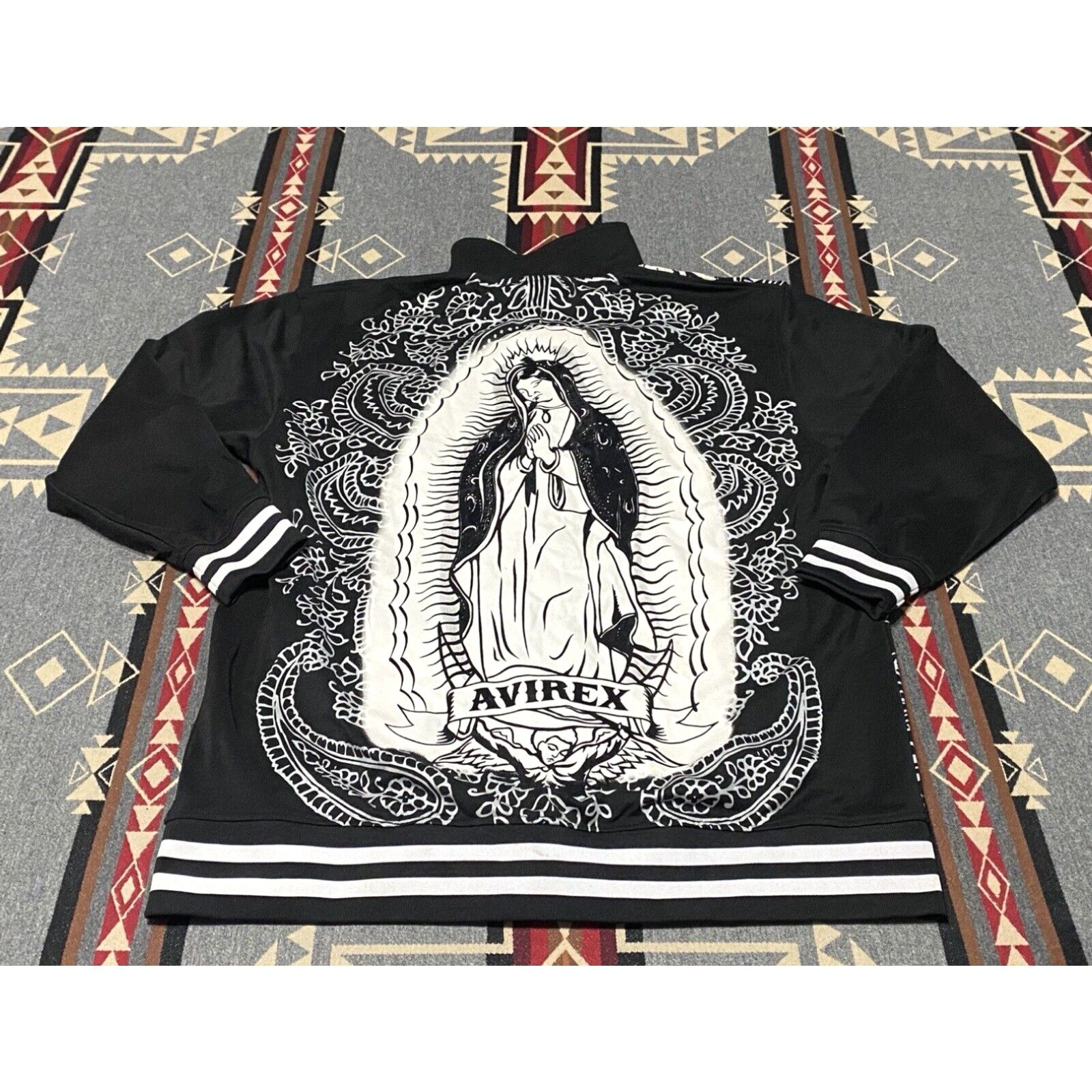 image of Avirex Jacket Jessie Pinkman Virgin Mary Thick Jacket XL Men’S Heavy T77 in White, Men's