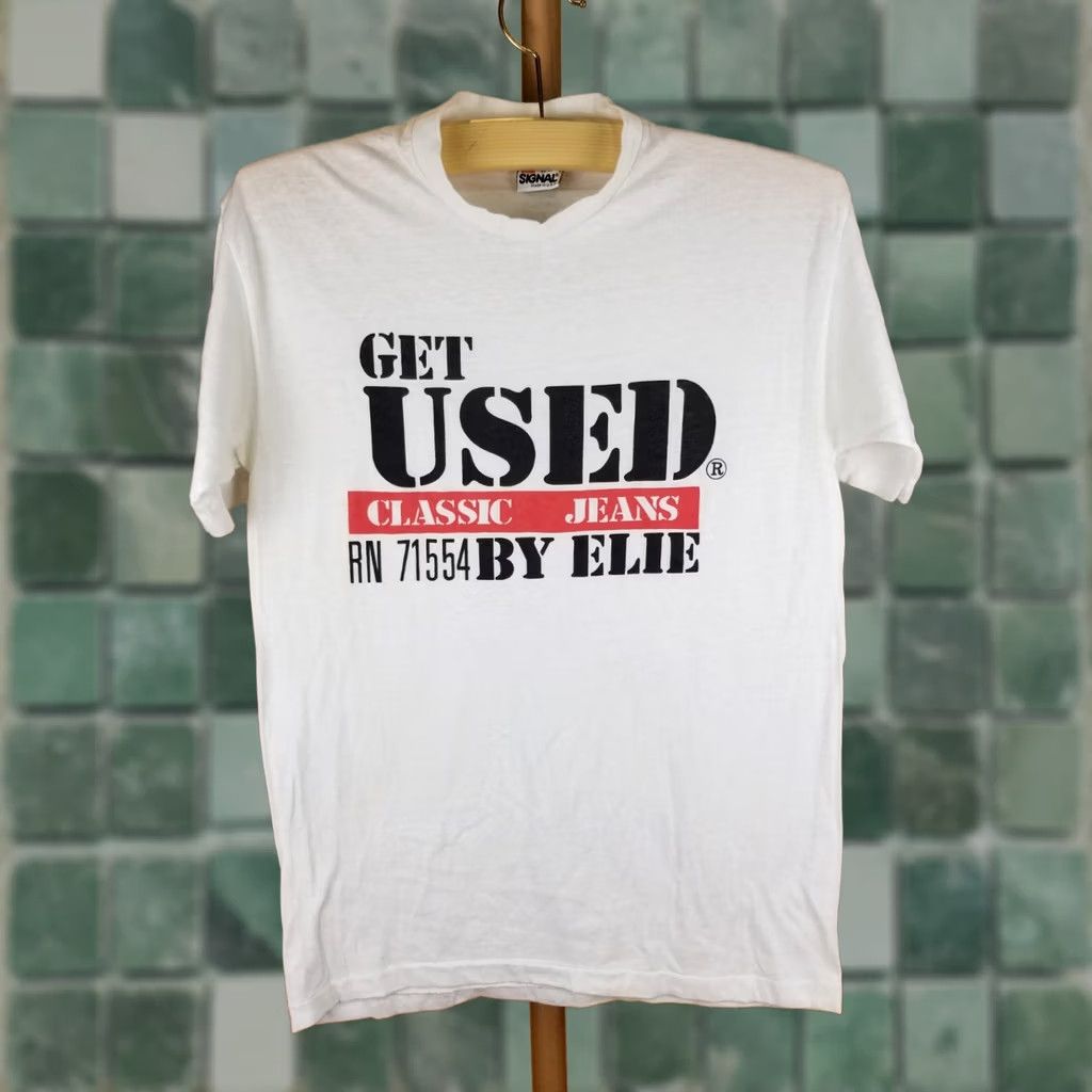 Vintage VINTAGE 80's GET USED CLASSIC JEANS BY ELIE SINGLE STITCH PAPER THIN T-SHIRT SZ L Size US L / EU 52-54 / 3 - 1 Thumbnail