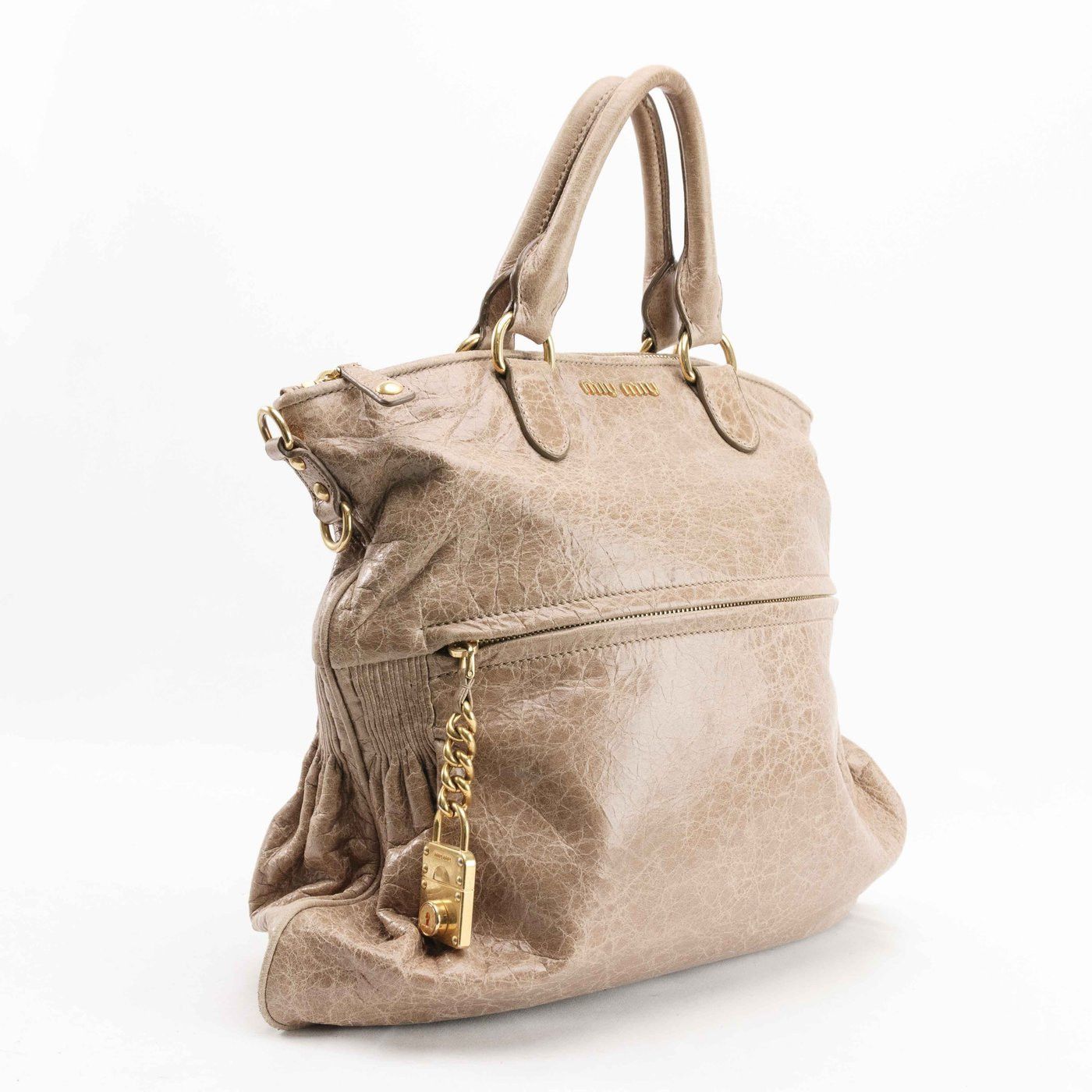 Miu Miu Miu Miu Leather 2-Way Tote Bag Size ONE SIZE - 1 Thumbnail