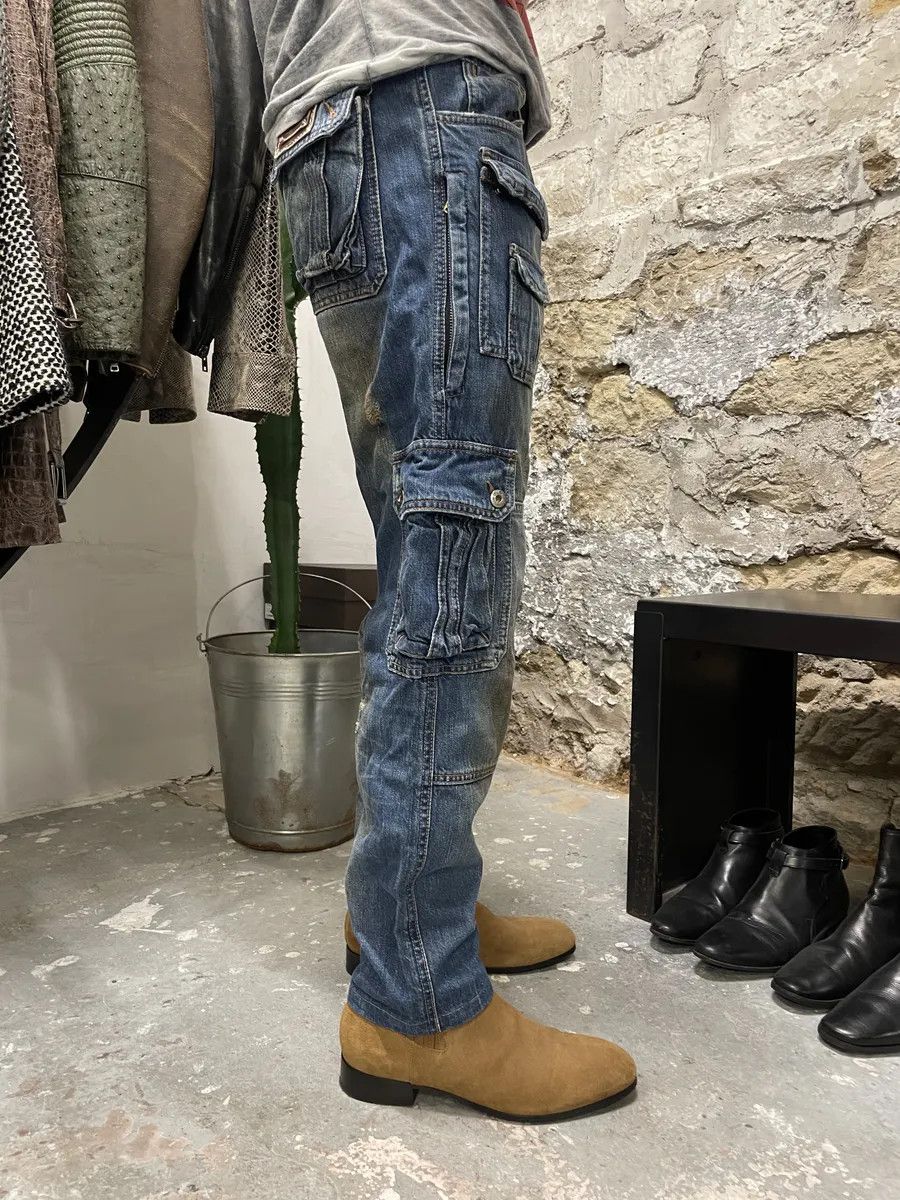 Dolce & Gabbana AW2005 Dolce & Gabbana Destroyed Cargo Denim Jeans Size US 33 - 5 Thumbnail