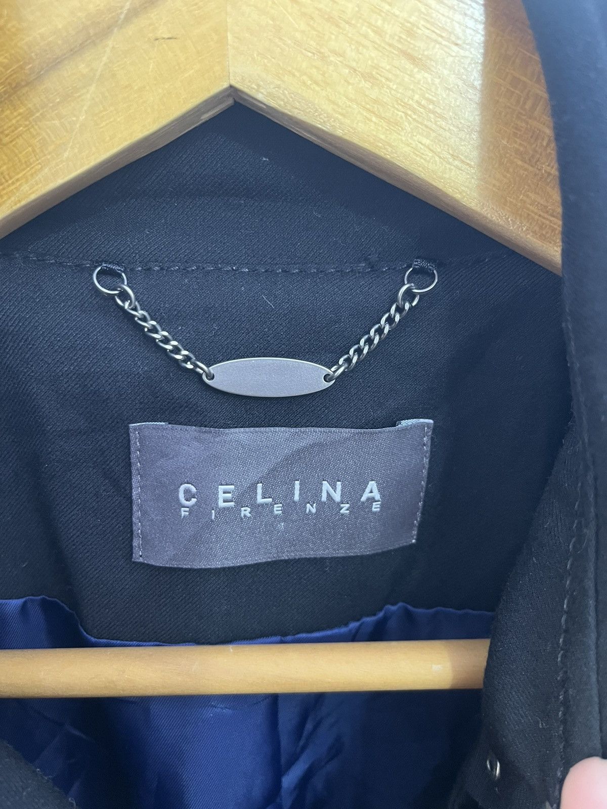 Japanese Brand Celina Firenze Black Double Breasted Trench Coat Size XS / US 0-2 / IT 36-38 - 7 Thumbnail