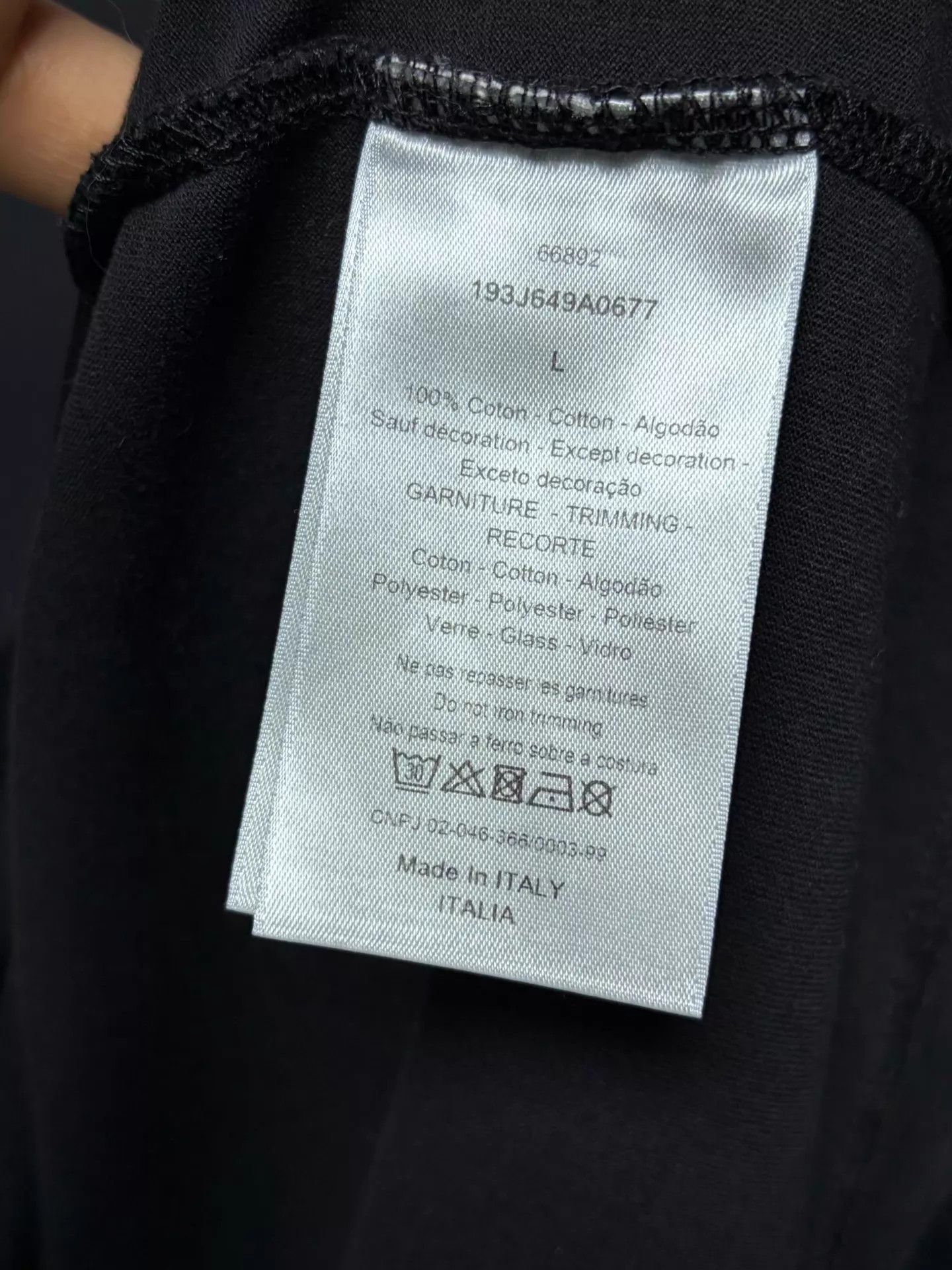 Dior Dior short sleeve black t-shirt L Size US L / EU 52-54 / 3 - 4 Thumbnail