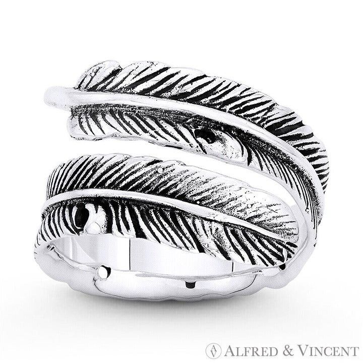Other Rustic-Finish Eagle's Feather Ring in .925 Sterling Silver Size ONE SIZE - 1 Preview