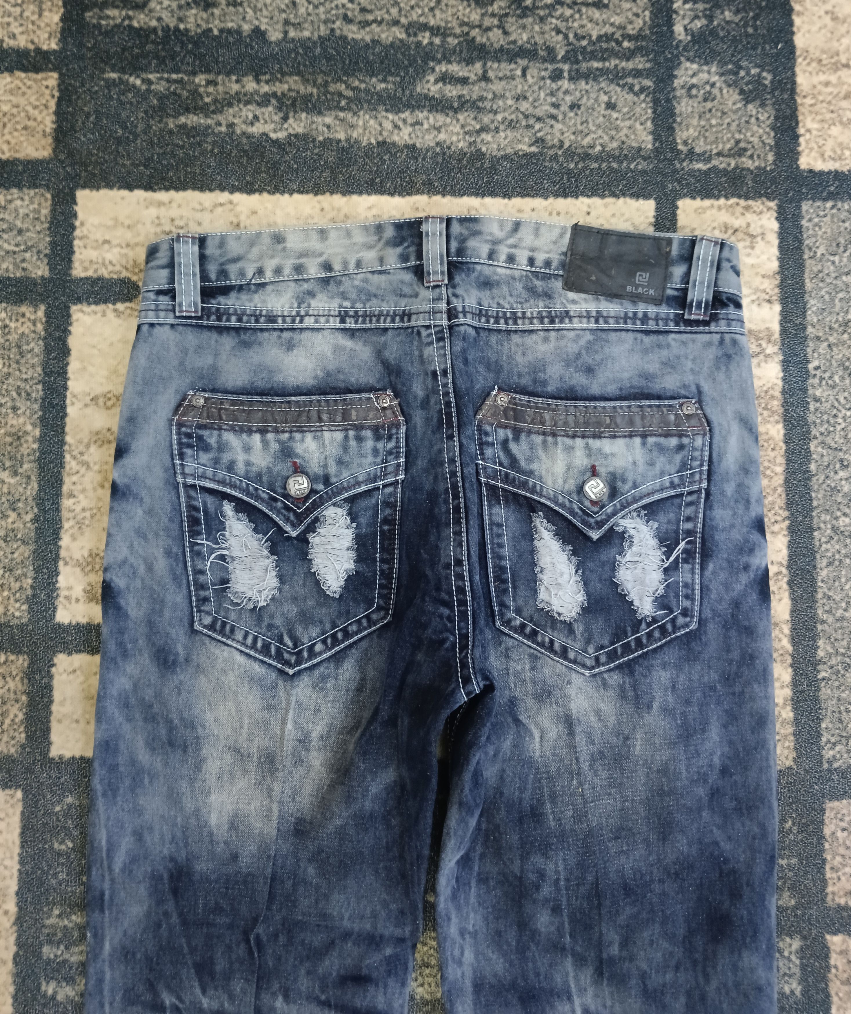 If Six Was Nine SICK BLACK DENIM PANTS Size US 34 / EU 50 - 5 Thumbnail