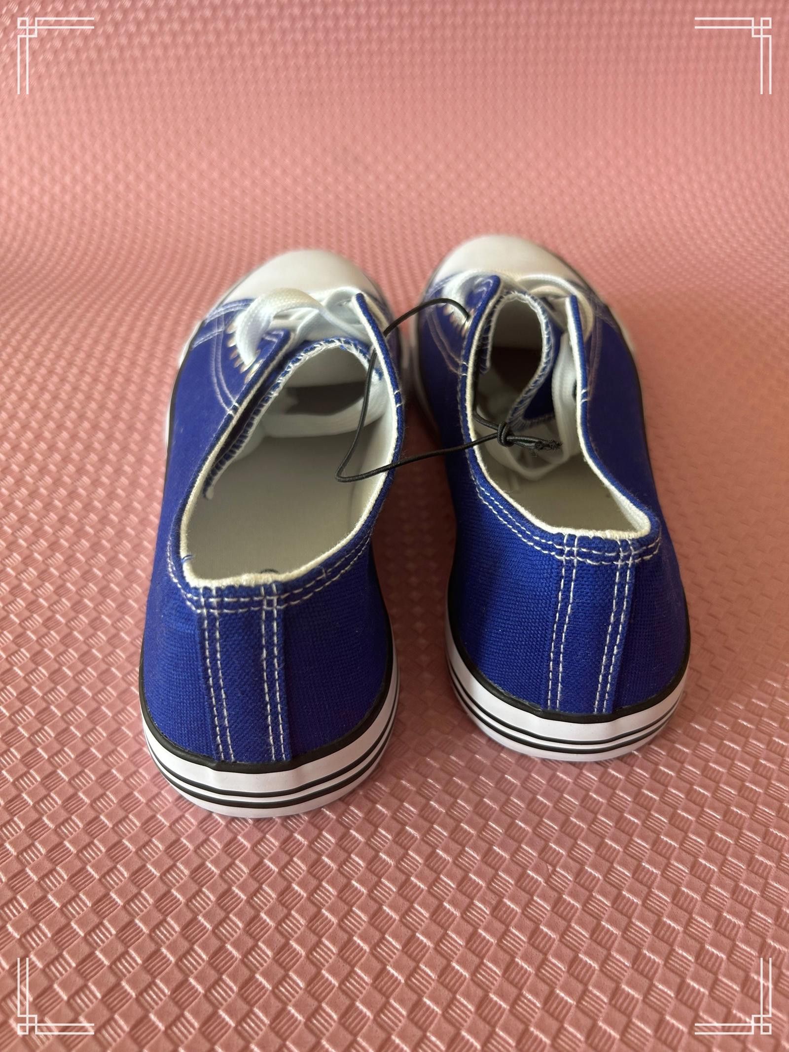 Designer Epicstep Blue Canvas Sneakers with White Laces - Size 11 Size US 11 / IT 41 - 4 Thumbnail