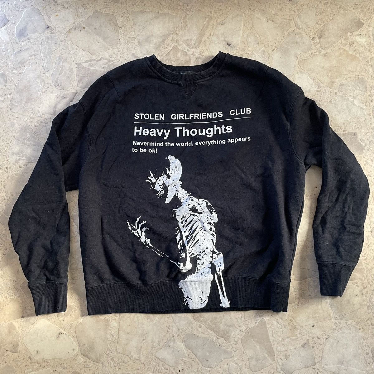 Stolen Girlfriends Club Stolen Girlfriends Club Black 'Heavy Thoughts' Sweatshirt Size US S / EU 44-46 / 1 - 1 Thumbnail