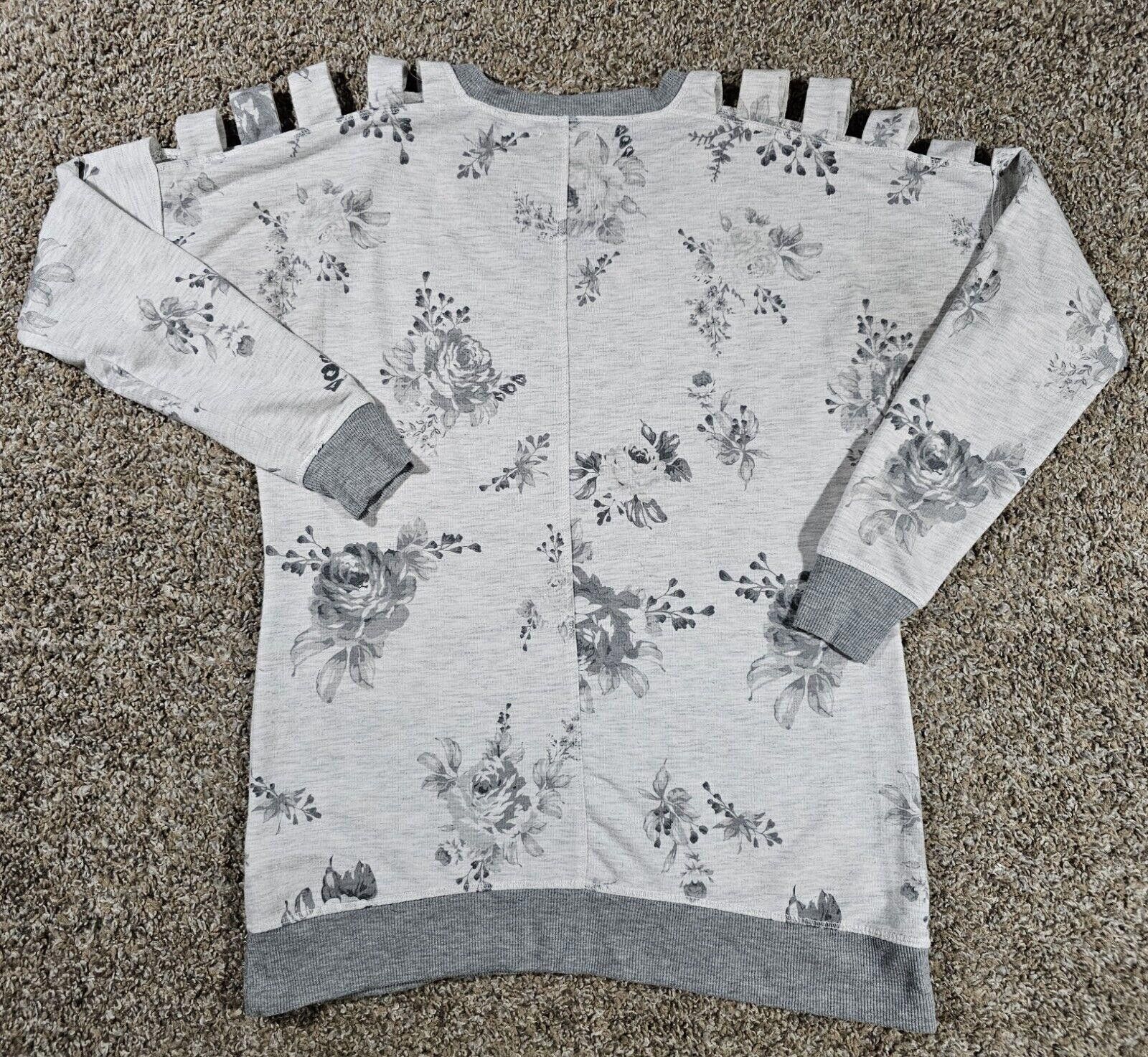 Designer Maurices floral open slit shoulder top XS gray Size XS / US 0-2 / IT 36-38 - 8 Thumbnail