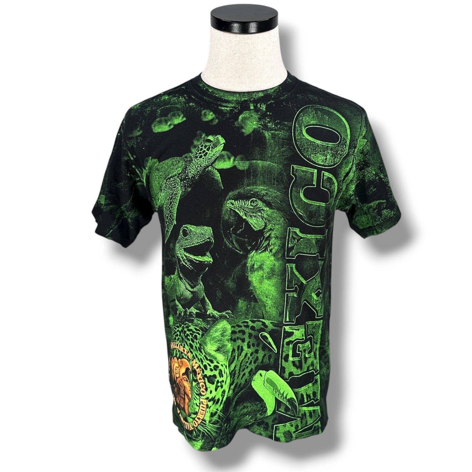Other Y2K Vallarta Mexico Animals AOP T-Shirt Men M Green Wildlife Size US M / EU 48-50 / 2 - 1 Thumbnail