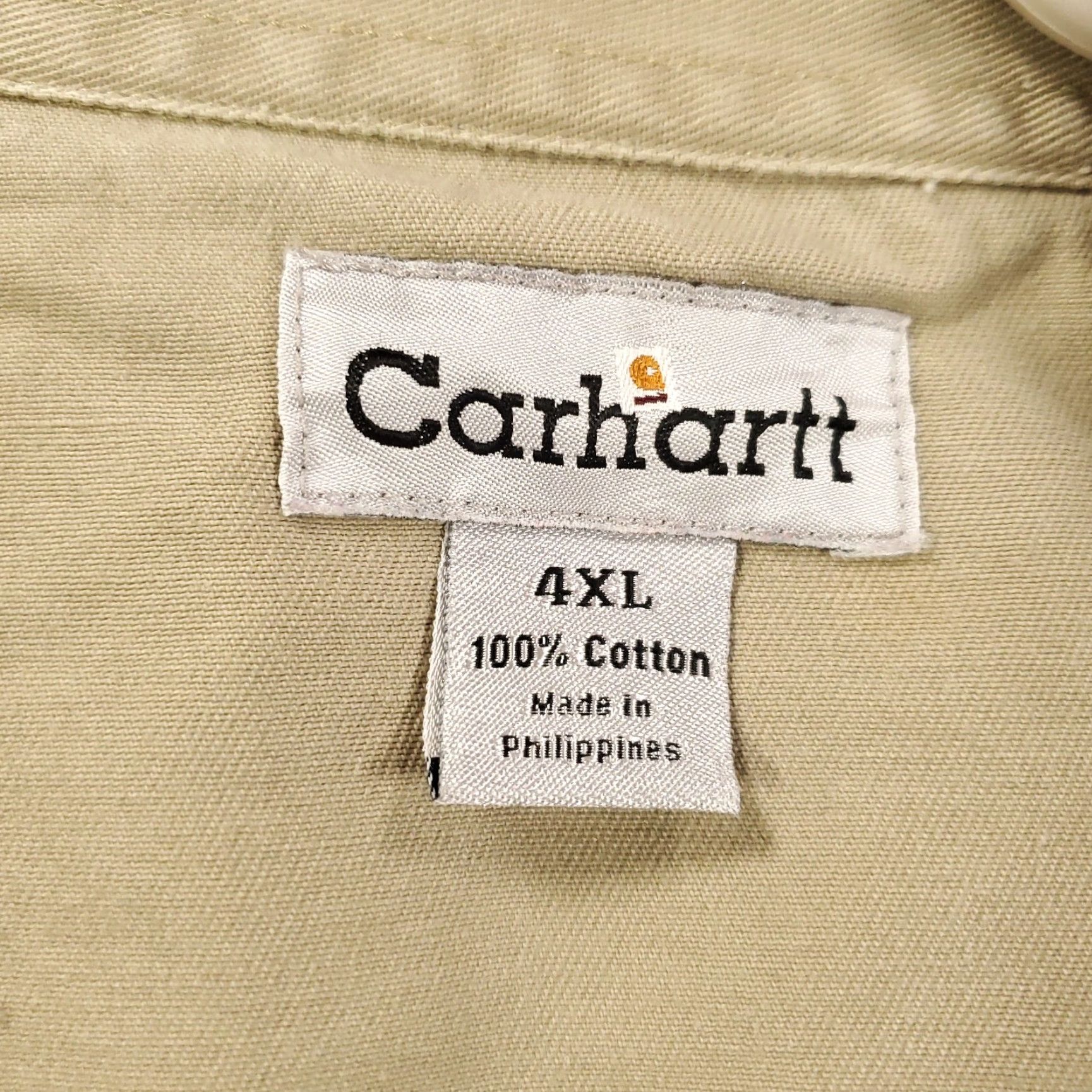 Carhartt Carhartt Shacket Shirt Mens 4XL Canvas Heavyweight Twill Pearl Snap Ironwood Size US XXL / EU 58 / 5 - 3 Thumbnail