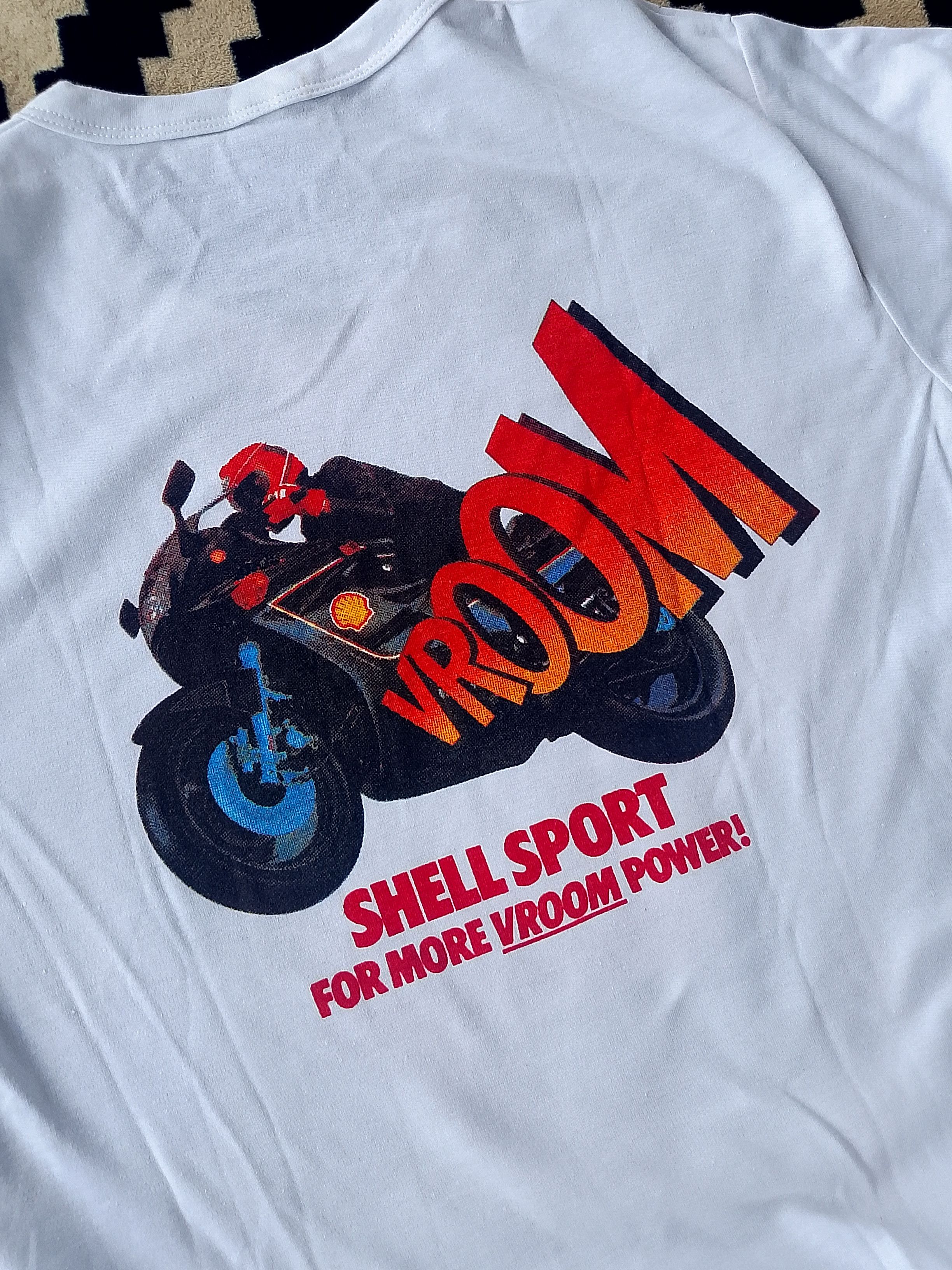 Vintage 1980s Shell Sport Moto Racing Ringer T-Shirt / Archive Piece Size US L / EU 52-54 / 3 - 7 Thumbnail