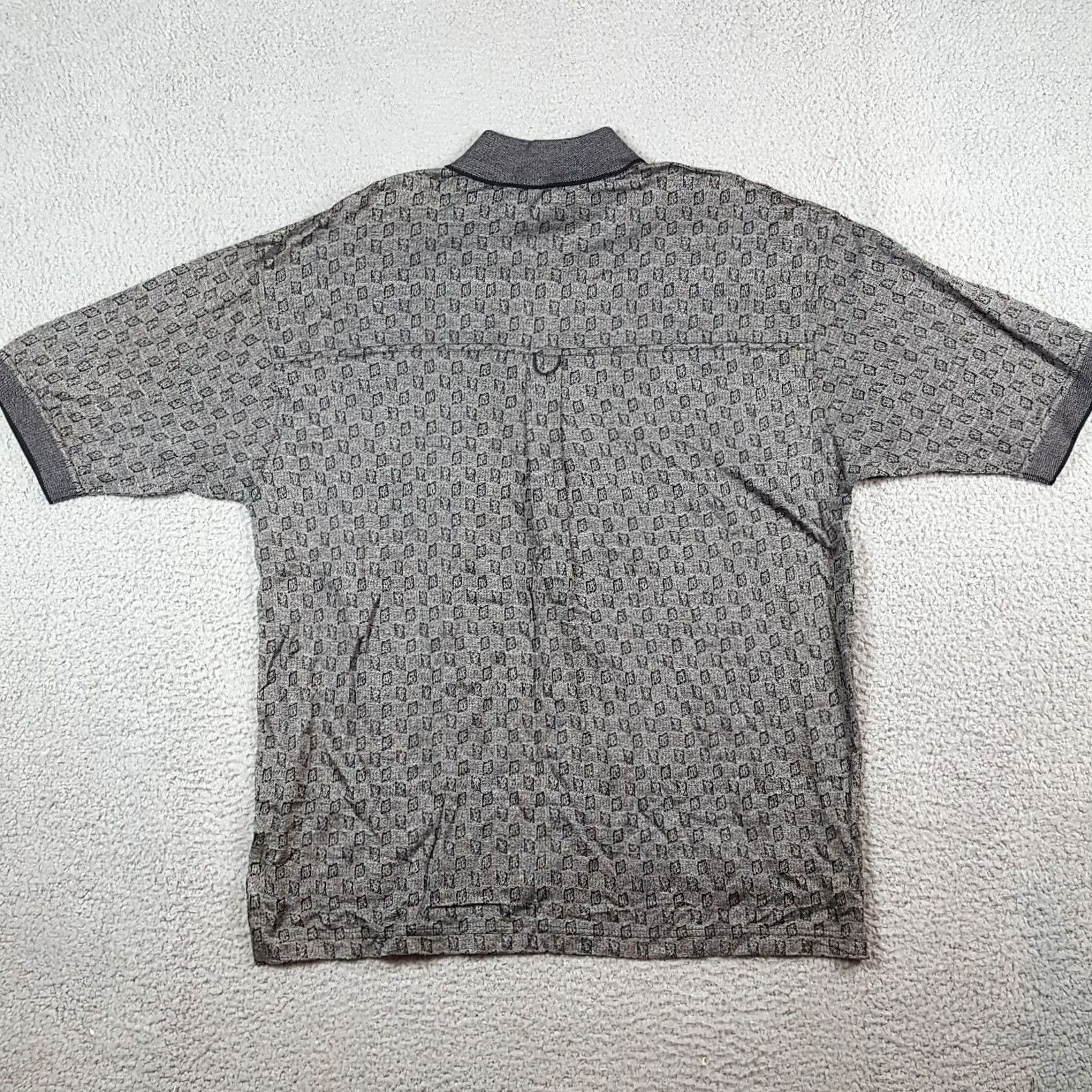 Vintage VINTAGE Sadock Polo Shirt Mens Size L Gray Diamond Argyle Preppy Oversized Button Collar Golf Shirt 90s Size US L / EU 52-54 / 3 - 5 Thumbnail