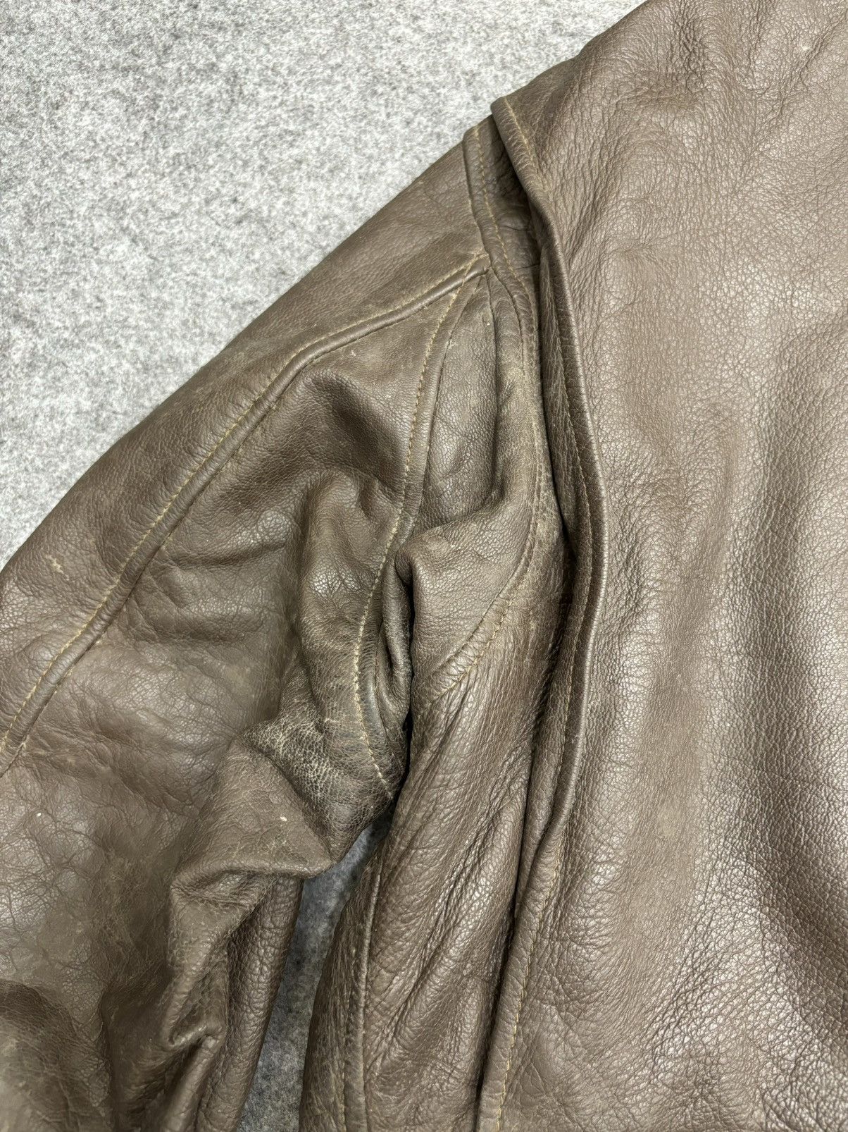 Vintage 💥Vintage 70s💥A2 Flying Jacket USN Leather Jacket Size US S / EU 44-46 / 1 - 16 Thumbnail