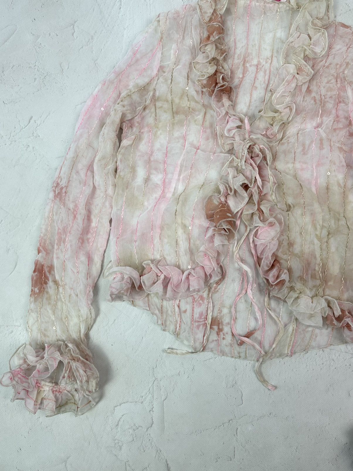 Beauty Beast × Vintage Vintage Transparent Washed Blouse Size M / US 6-8 / IT 42-44 - 3 Thumbnail