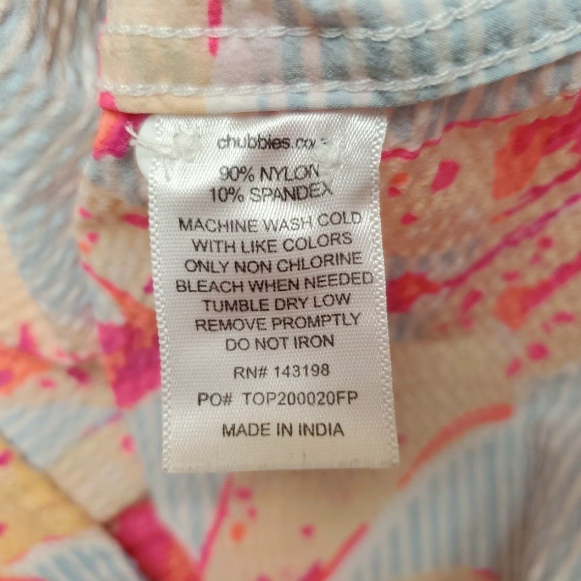 Chubbies Chubbies Shirt Mens XL Floral Stripe Tropical Beach Party Retro Summer Crinkle Size US XL / EU 56 / 4 - 4 Thumbnail