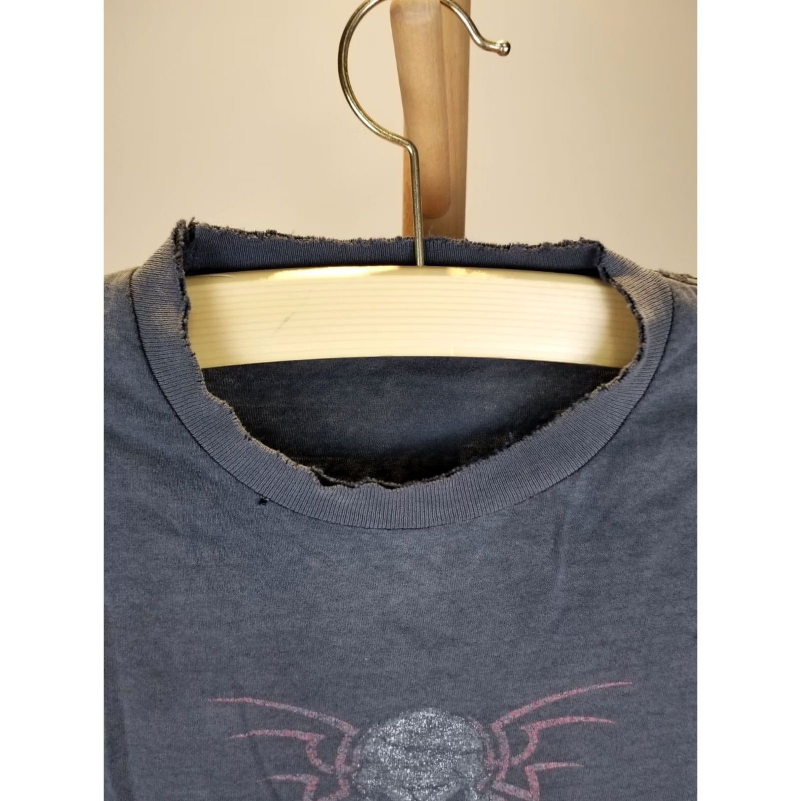 Vintage VINTAGE 90' SKULL GRUBGE SUN FADED TRASHED DISTRESSED 2 SIDE PRINT BLACK T-SHIRT RED L Size US L / EU 52-54 / 3 - 3 Thumbnail