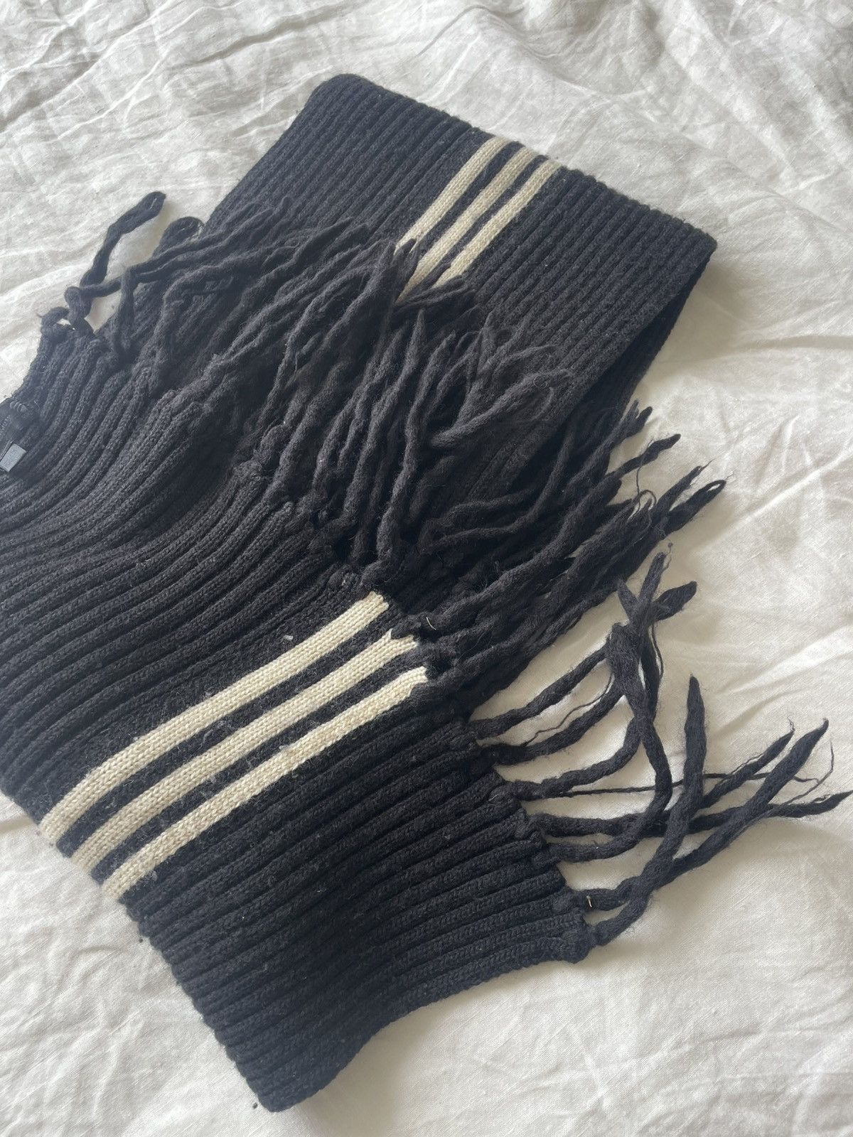 Y-3 Y-3 Yohji Yamamoto Wool Striped Scarf Size ONE SIZE - 2 Thumbnail