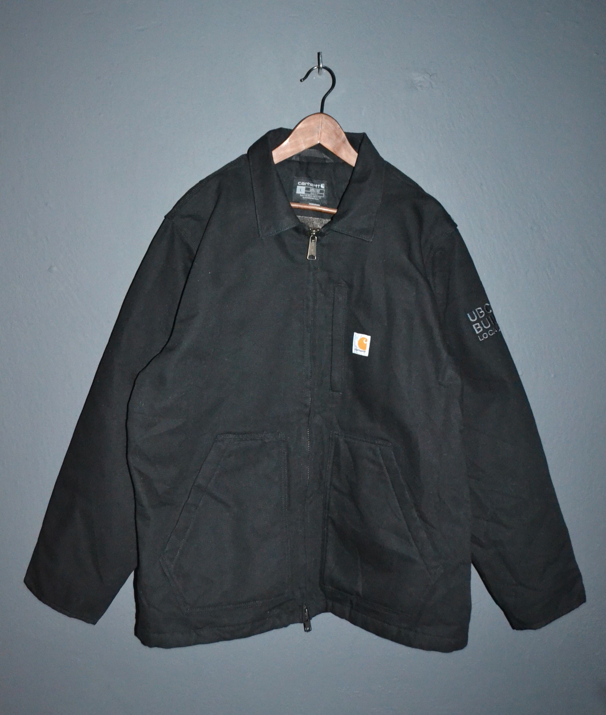 Carhartt Carhartt Men's 104293 Washed Duck Coat Sherpa Lined Black L Size US L / EU 52-54 / 3 - 3 Thumbnail
