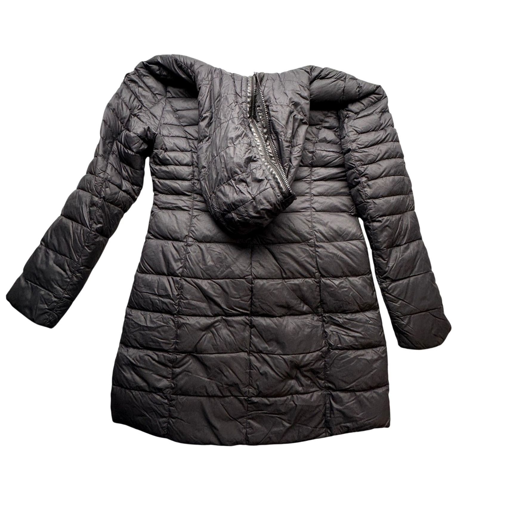 Pajar Pajar Canada Lyvien Packable Light Weight Puffer Coat Jacket Womens Small Black Hooded Long Zip Size S / US 4 / IT 40 - 7 Thumbnail