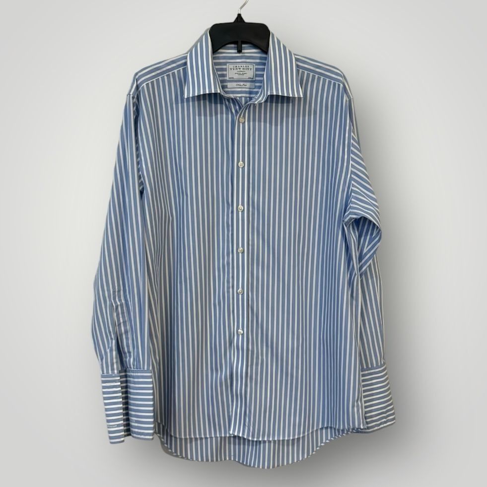 Charles Tyrwhitt Charles Tyrwhitt Men's Striped Button Down Shirt Size US XS / EU 42 / 0 - 3 Thumbnail