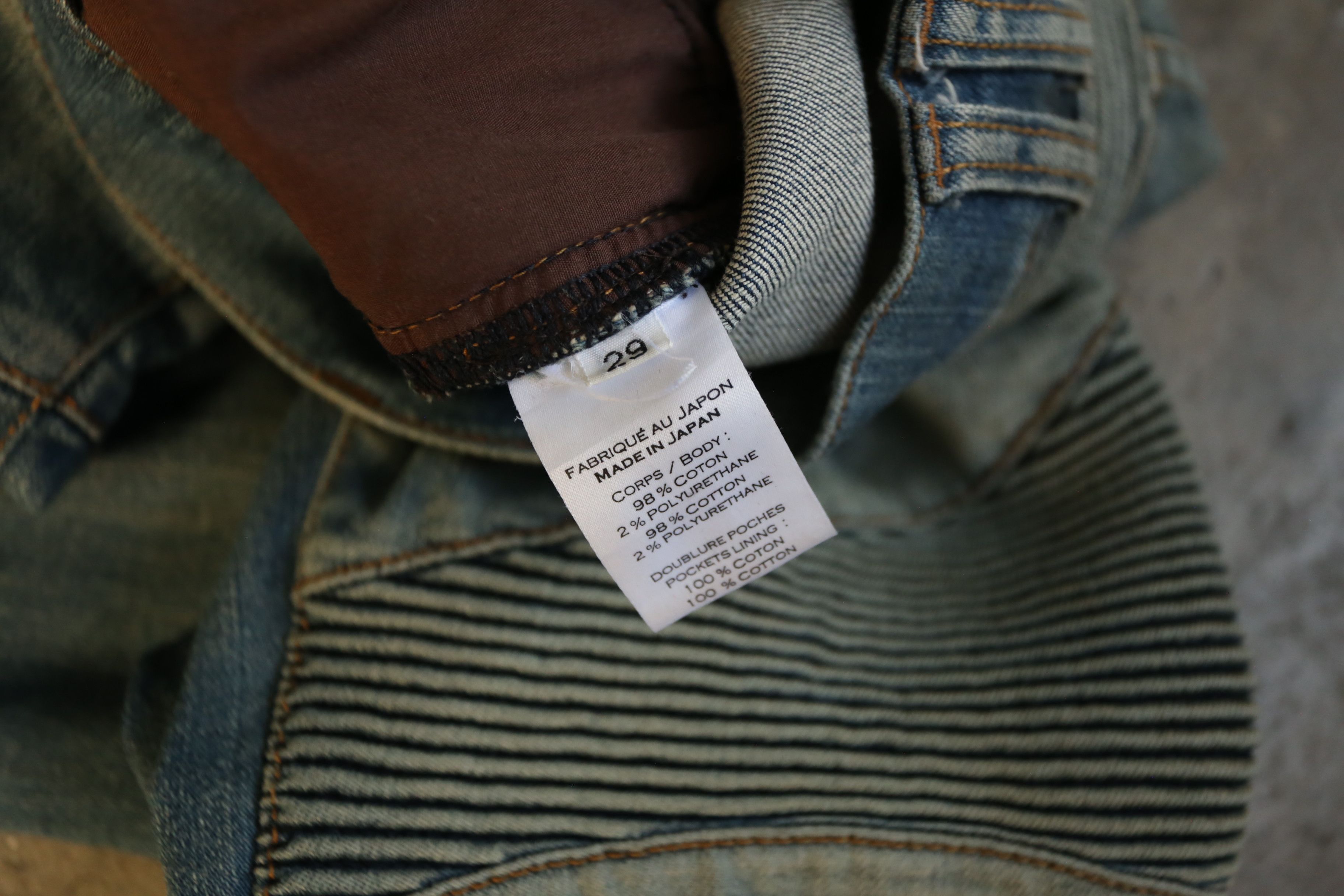 Balmain Balmain - Christophe Decarnin - Denim Biker Jean Size US 29 - 6 Thumbnail