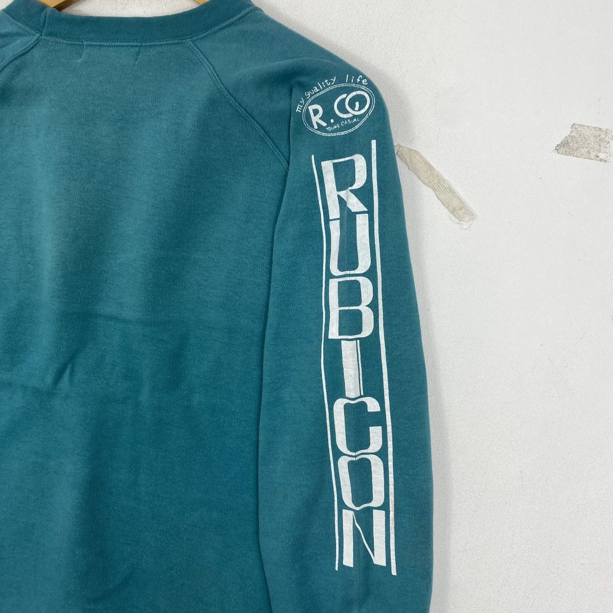 Vintage Vintage Rubicon R.CO Teal Sleeve Print Sweatshirt Japan L Size US L / EU 52-54 / 3 - 8 Thumbnail