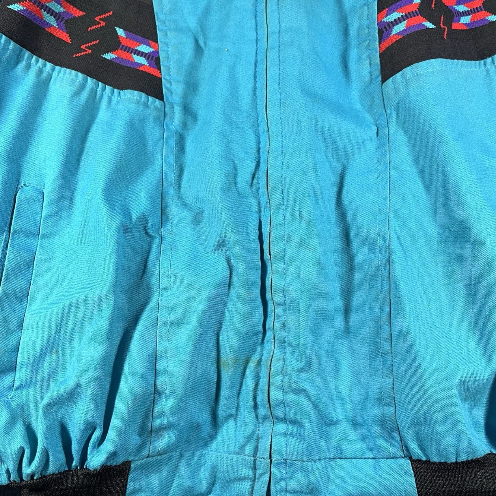 Vintage VINTAGE Western Frontier Jacket Cotton Turquoise Bomber Lined Workwear XL Mens Size US XL / EU 56 / 4 - 3 Thumbnail