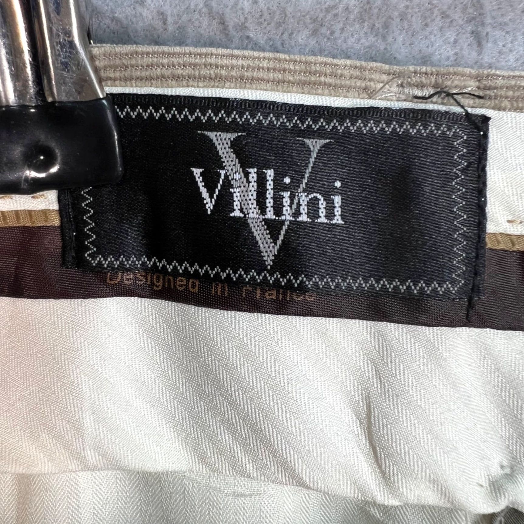 Vintage Villini Beige Pleated Trousers Mens Size 34 x 30 Polyester Blend Dress Pants Size US 34 / EU 50 - 3 Thumbnail