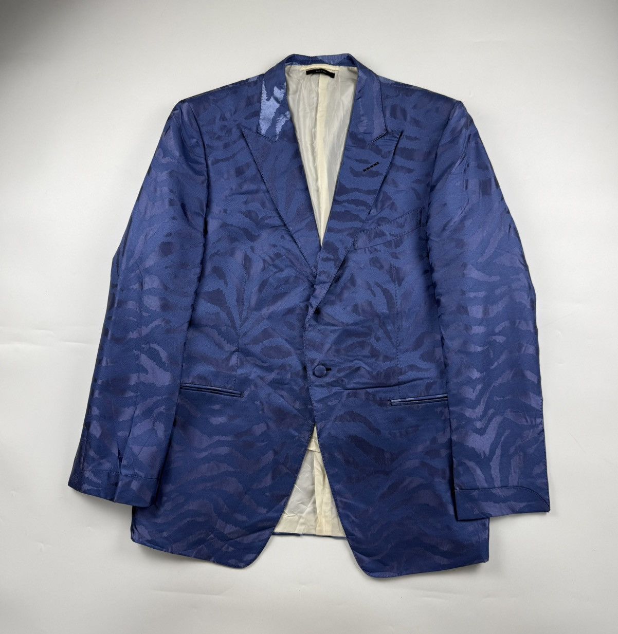 Tom Ford Tom Ford S/S’15 Jacquard Zebra Print Silk Jacket Size US L / EU 52-54 / 3 - 2 Thumbnail