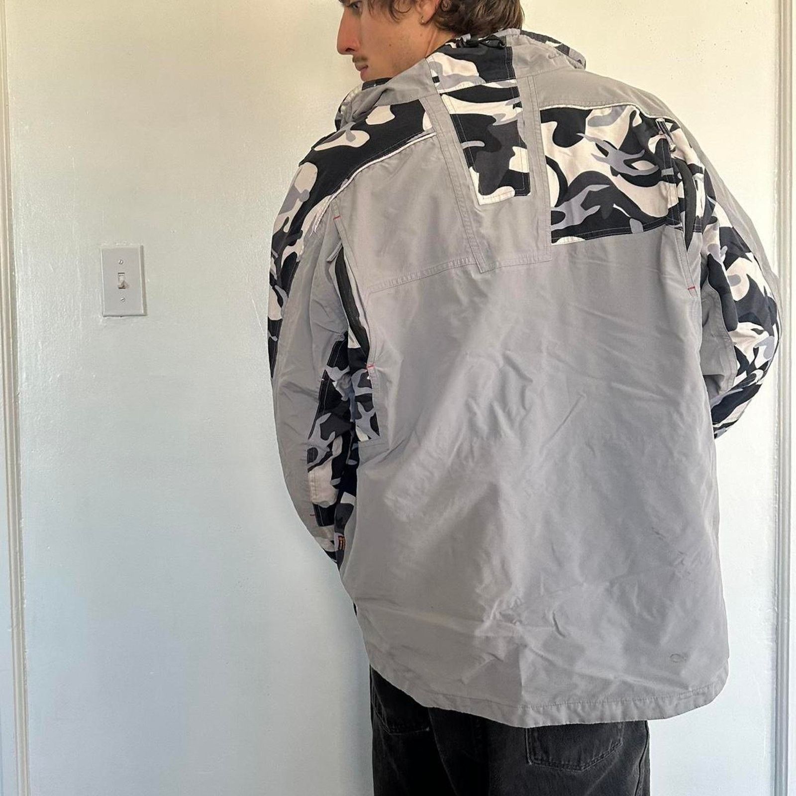 Vintage Vintage Grey Snow Camo Polaris Octane Snowmobile Ski Jacket Size US L / EU 52-54 / 3 - 2 Thumbnail
