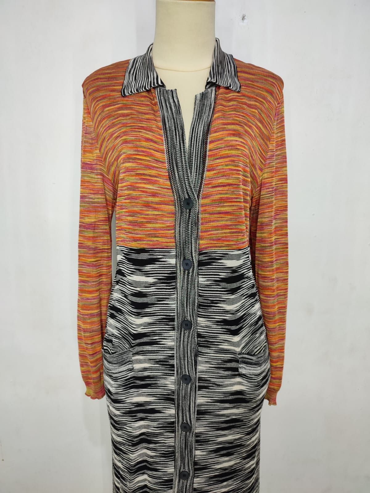 Designer × Missoni × Vintage 💥Vintage Missoni Long Cardigan Size M / US 6-8 / IT 42-44 - 4 Thumbnail