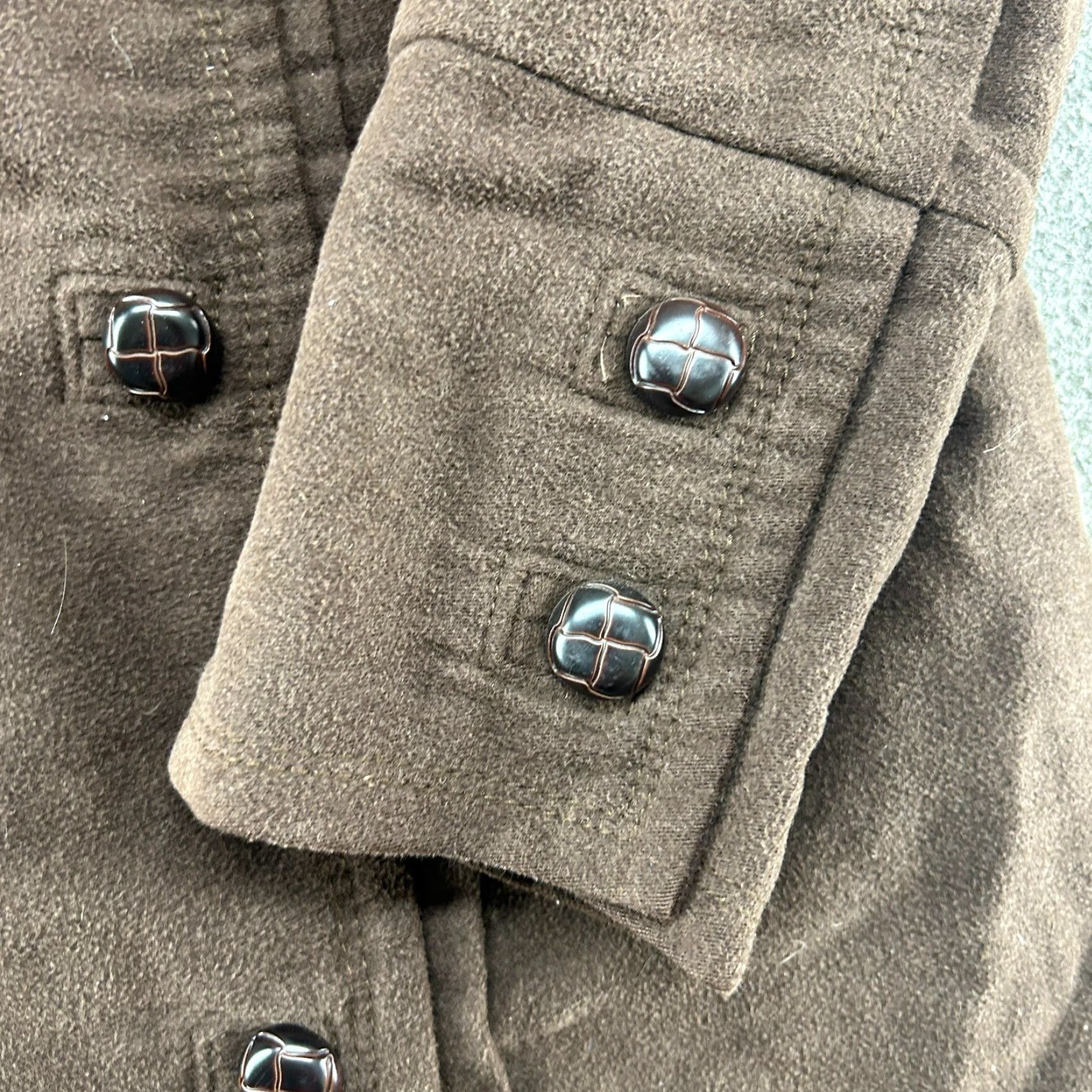 Gap VINTAGE Gap Coat Overcoat Womens Regular Medium Brown Long Trench 90s Pockets Size M / US 6-8 / IT 42-44 - 5 Thumbnail