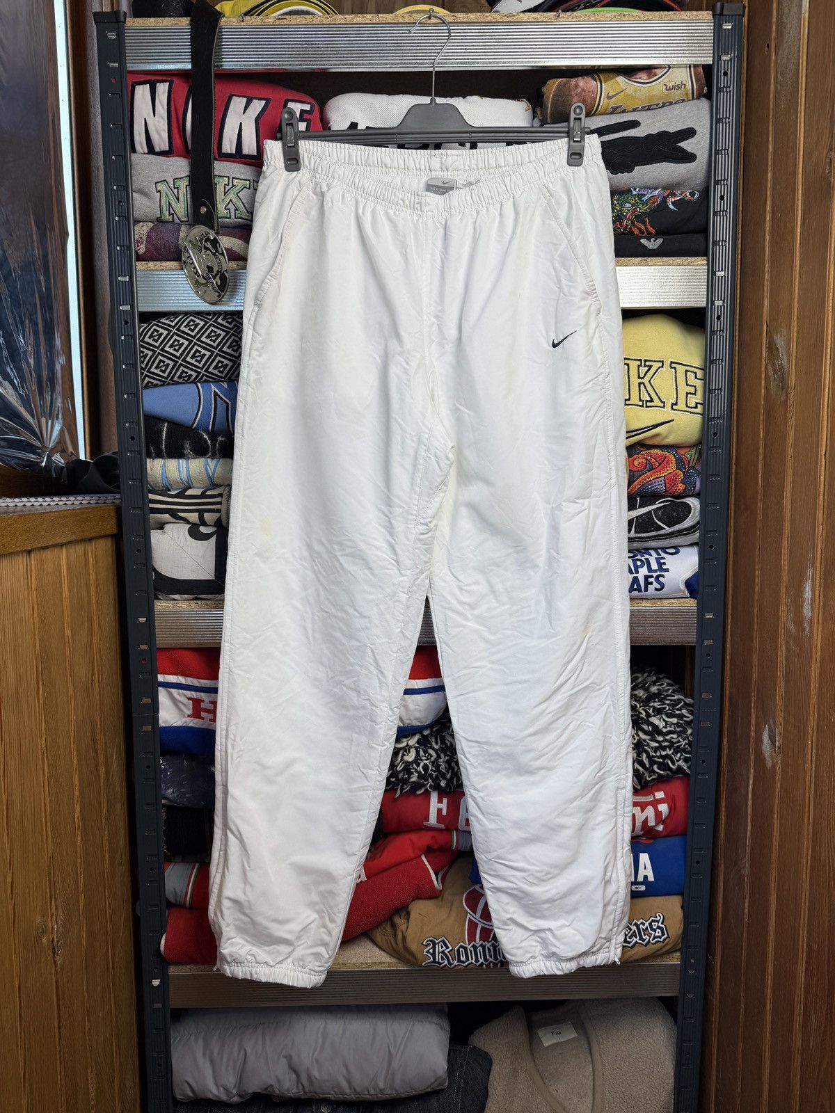 Nike Nike Vintage Baggy Track Pants White Stripped Size XL Size US 36 / EU 52 - 1 Thumbnail