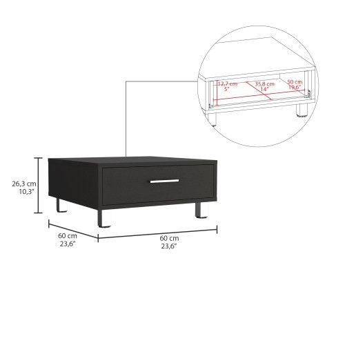 Designer × Homemade Beijing Coffee Table, One Drawer, Four Legs -Black Size US L / EU 52-54 / 3 - 3 Thumbnail