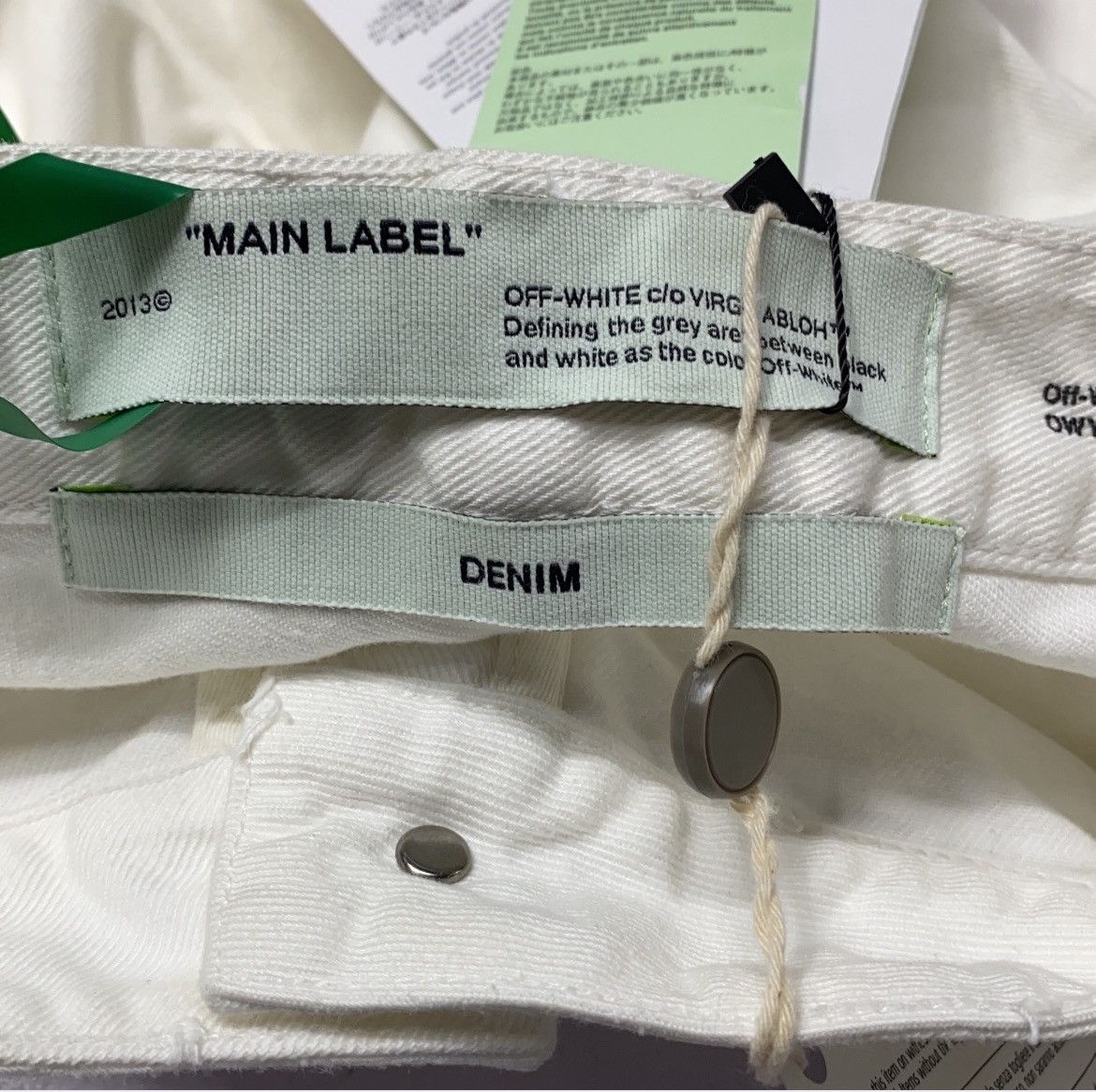 Off-White Off-White Contrast Hem Mid-Rise Jeans Size 24" / US 00 / IT 34 - 3 Thumbnail