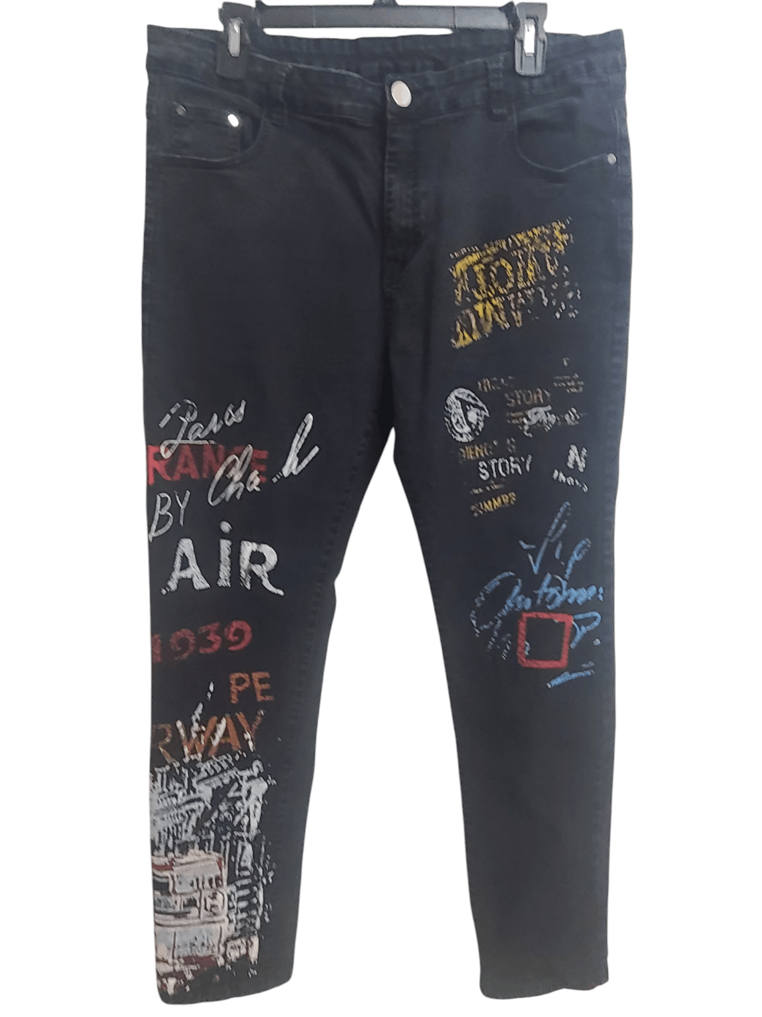 Other Grafitti Mens Sz 40 Black Jeans Skinny Pants Streetwear Size US 40 / EU 56 - 1 Thumbnail