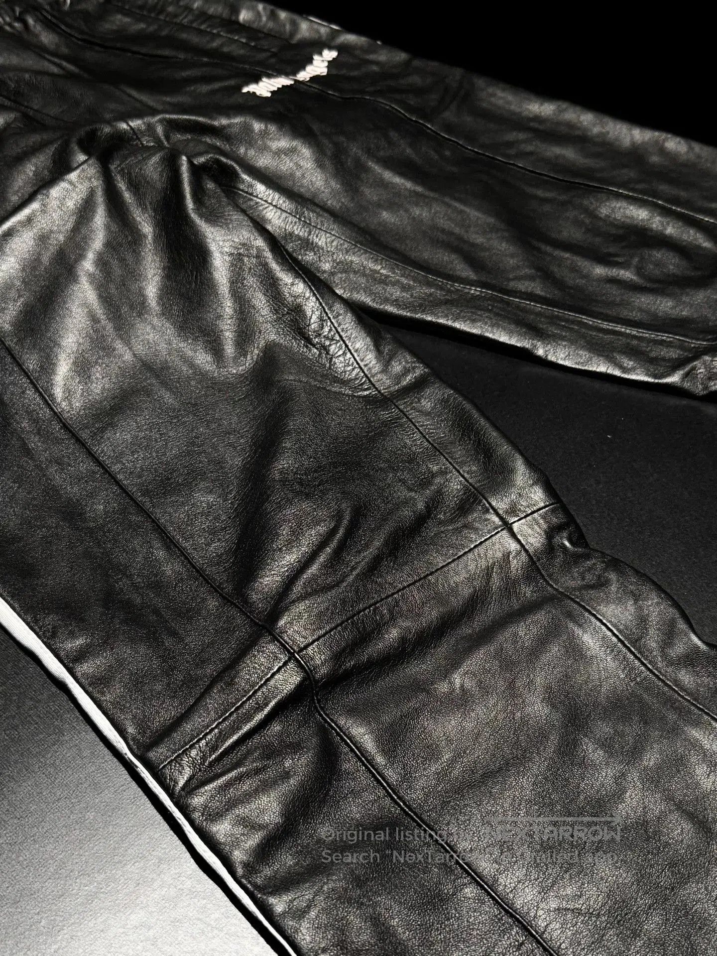 Palm Angels Palm Angles Leather Striped Trousers. Size US 38 / EU 54 - 3 Thumbnail