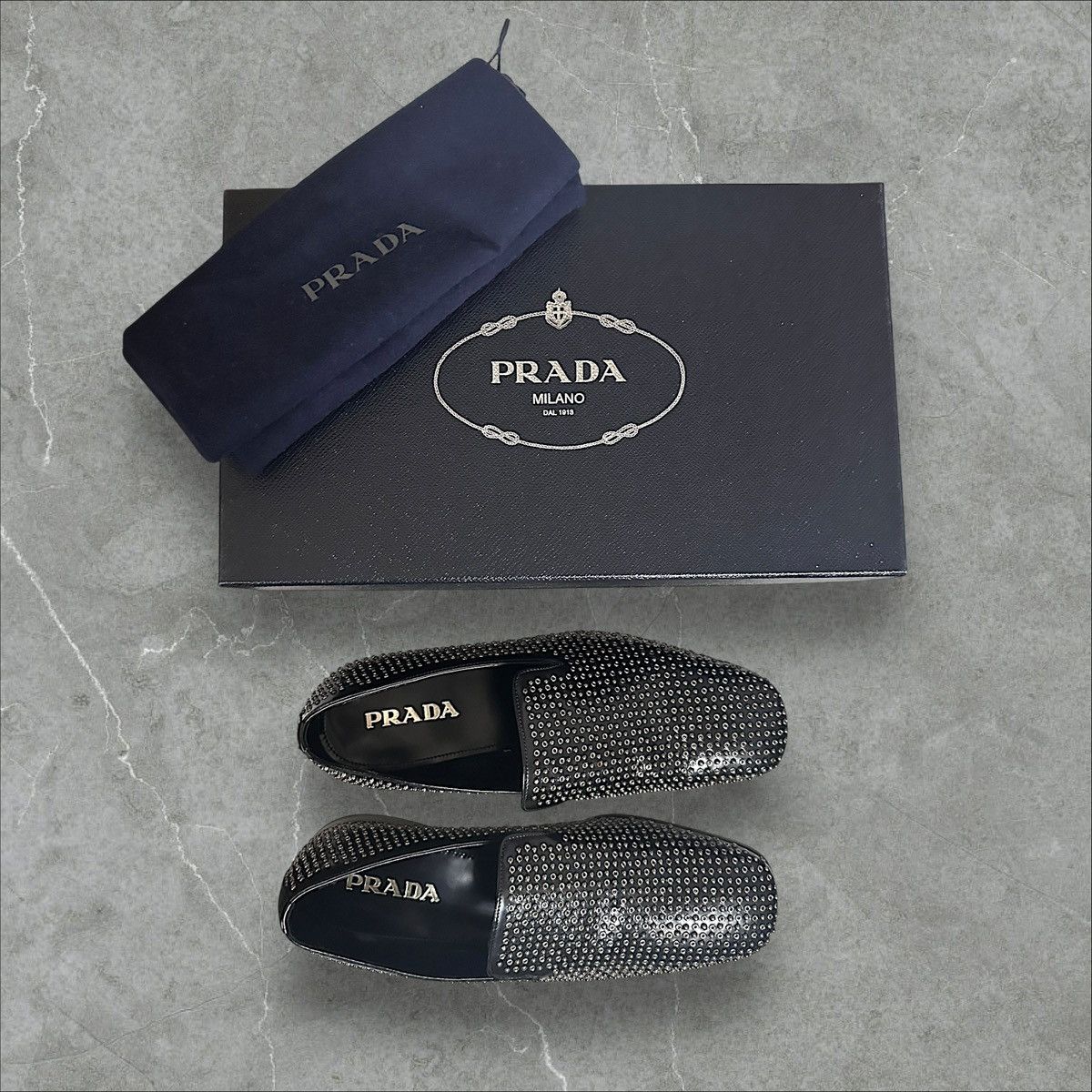 Prada Prada Studded Slip On Dress Shoes Size US 9 / EU 42 - 9 Thumbnail