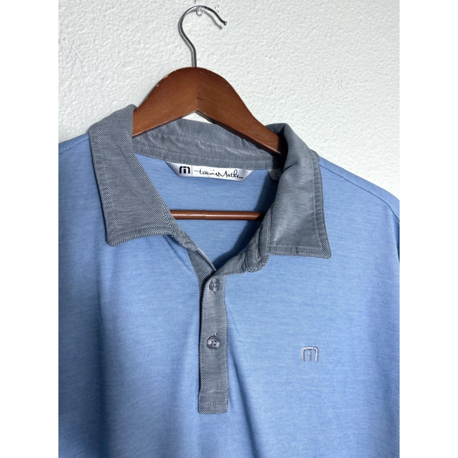 TravisMathew Travis Mathew Polo Shirt Short Sleeve Golf XL Mens Gray Blue Size US XL / EU 56 / 4 - 3 Thumbnail
