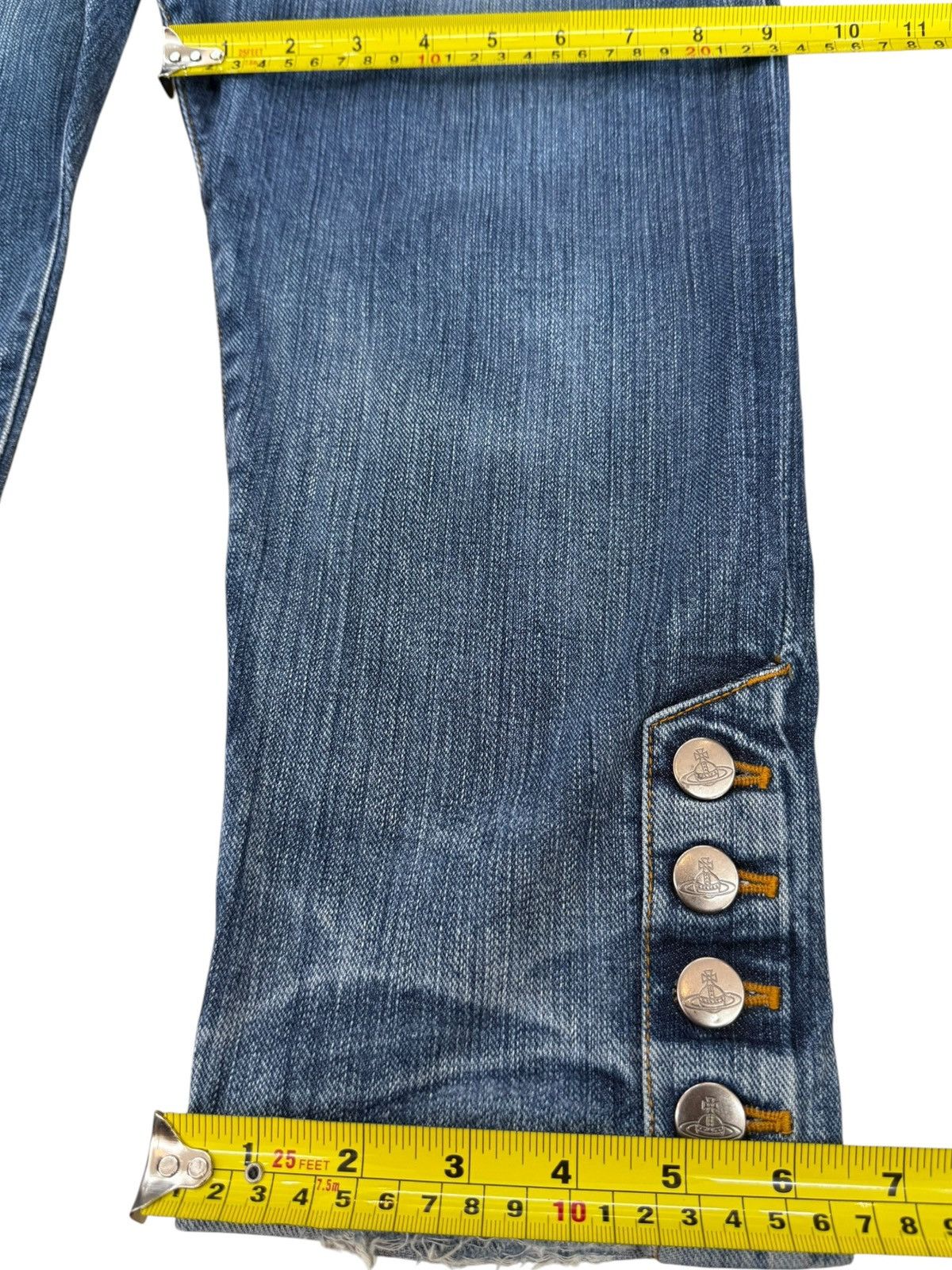 Vivienne Westwood Vivienne Westwood Blue Wash Button Opening Leg Style Jeans Size US 32 / EU 48 - 14 Thumbnail