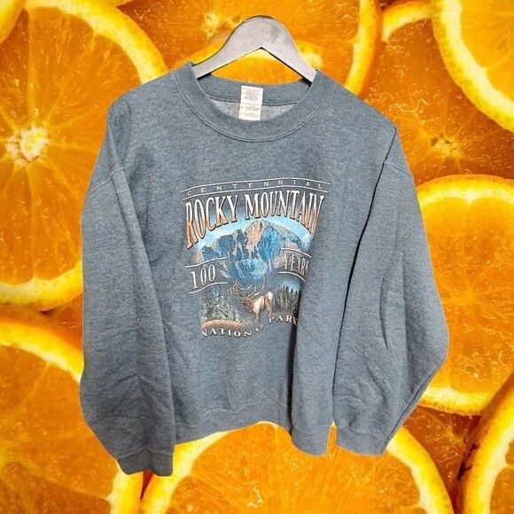 Gildan Gildan Rocky Mountain National Park Sweatshirt Graphic Print Size ONE SIZE - 2 Thumbnail