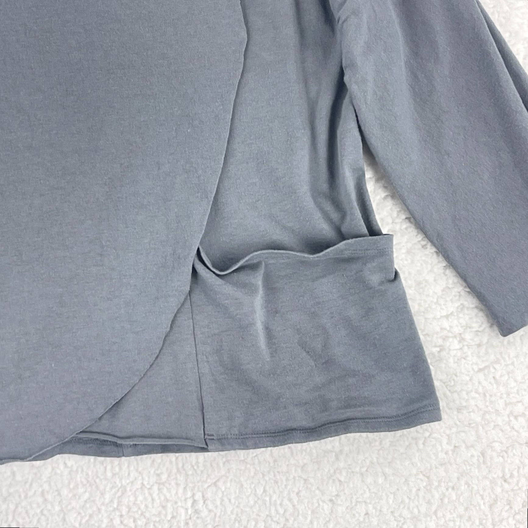 Vintage Chalet Cardigan Sweater Womens Large Gray Long Sleeve Pockets Open Front Made in USA Knit Size L / US 10 / IT 46 - 5 Thumbnail