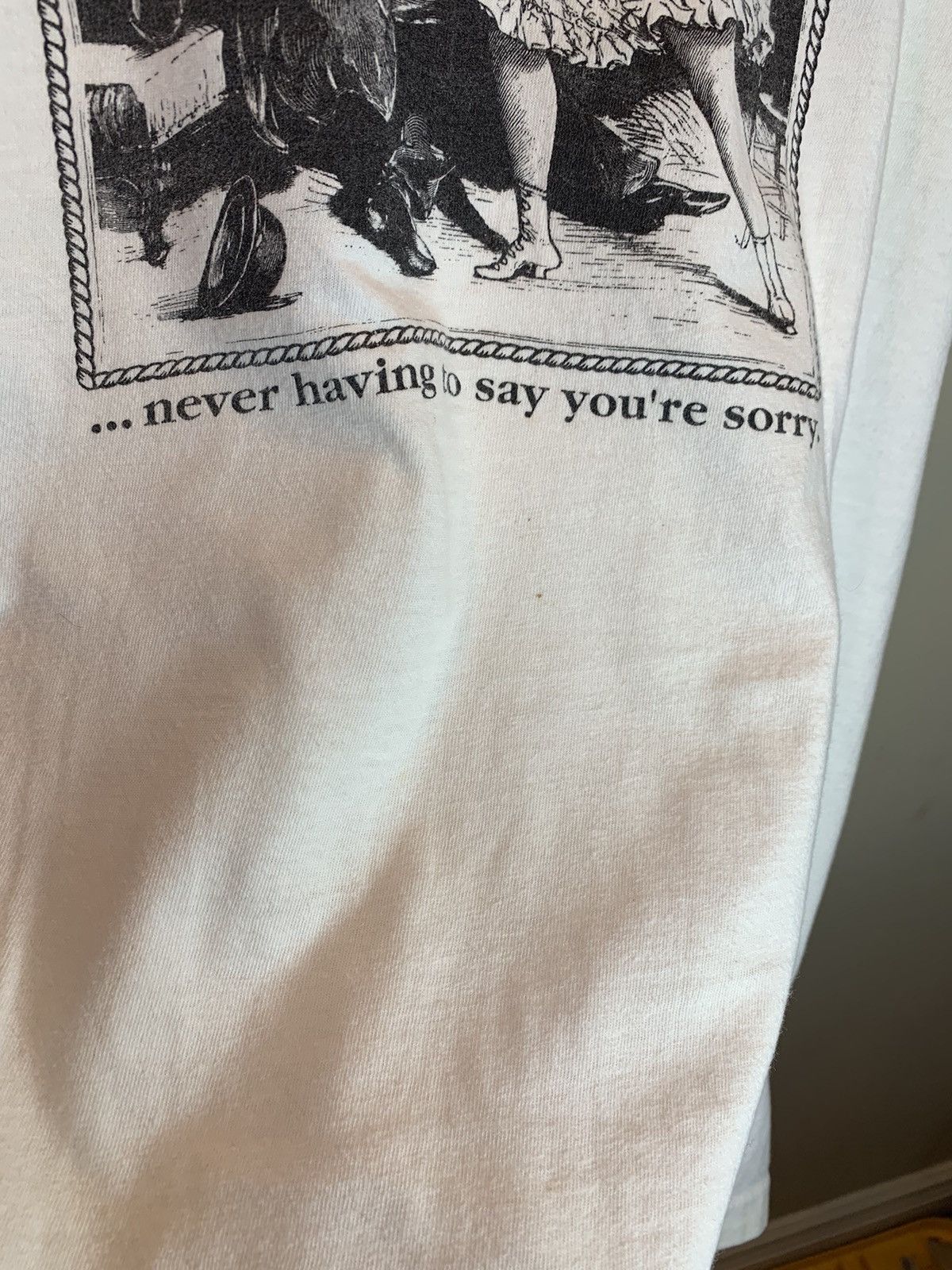 Vintage RARE* Vintage 1991 S&M Means Never Having To Say Sorry Shirt Size US XL / EU 56 / 4 - 6 Thumbnail