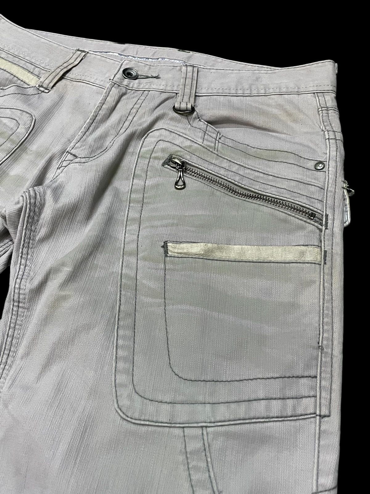 BUFFALO BOBS × Nicole Club × Shellac Nicole Club Smokey Gray Bush Pocket Flared Denim Pants Size US 32 / EU 48 - 12 Thumbnail