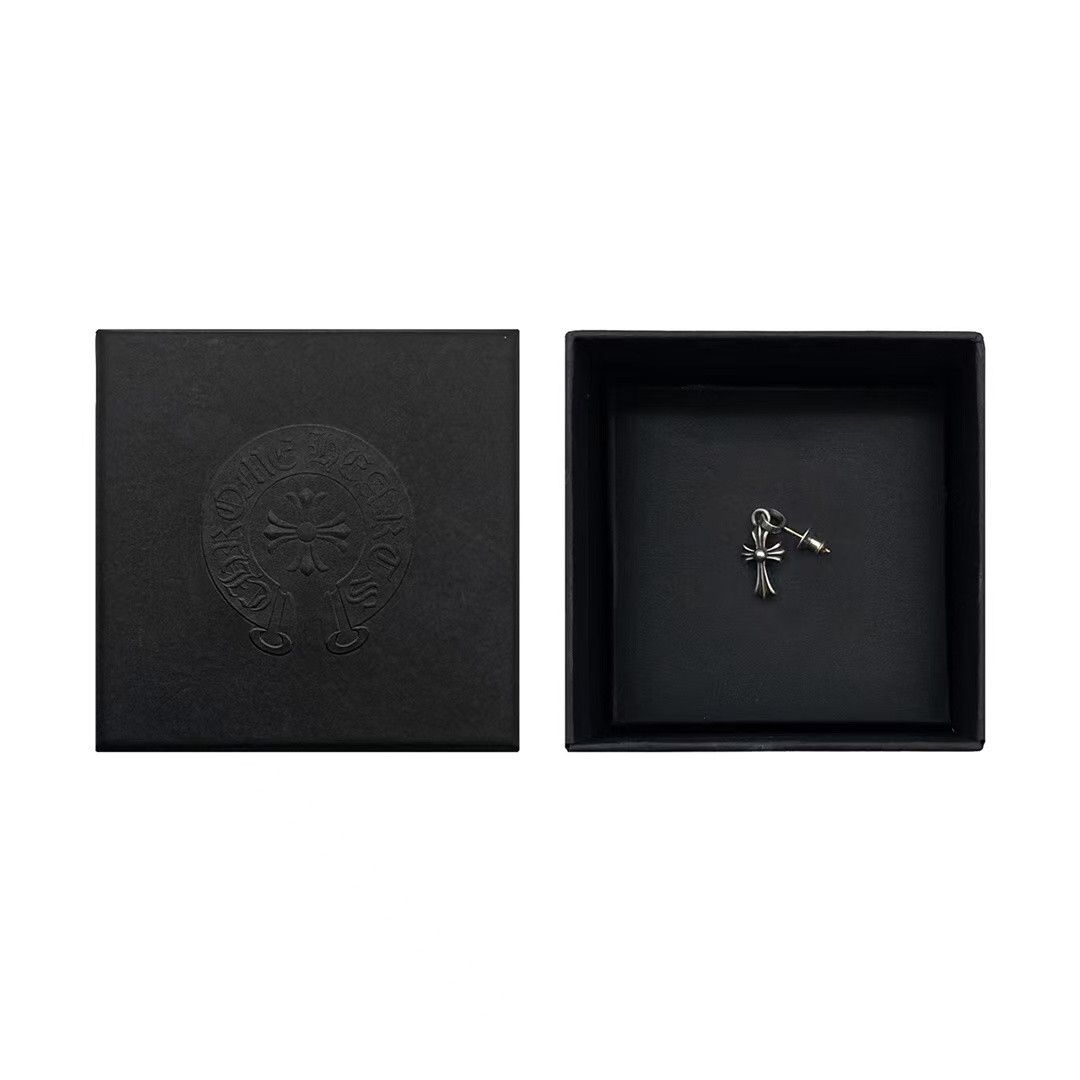 Chrome Hearts Chrome Hearts Silver Babyfat Cross Earring Drop Size ONE SIZE - 4 Thumbnail
