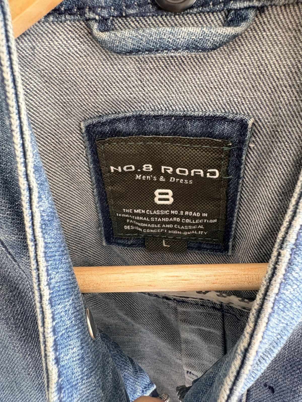 Vintage Vintage Washed Denim Biker Jacket Size L Size US M / EU 48-50 / 2 - 8 Thumbnail