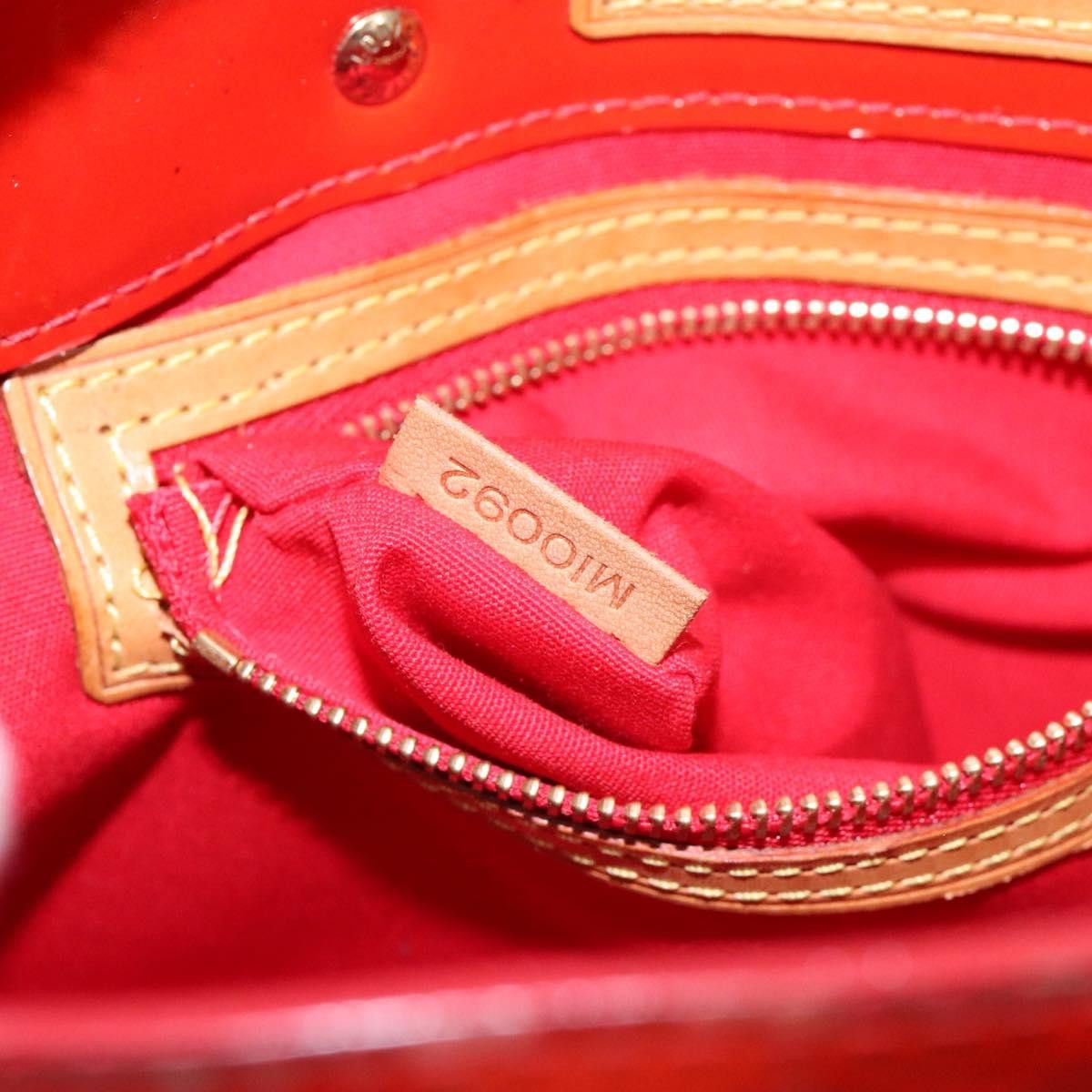 Louis Vuitton LOUIS VUITTON Monogram Vernis Reade PM Hand Bag Red Rouge Size ONE SIZE - 12 Thumbnail