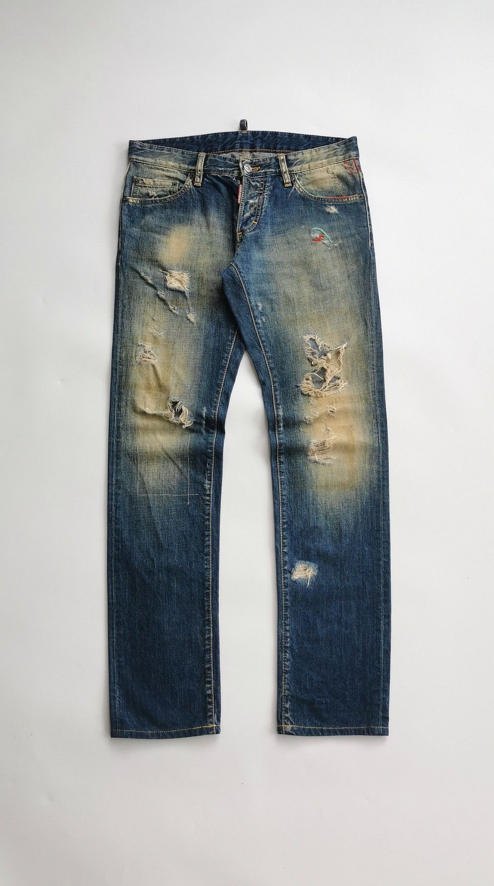 Dsquared2 Thrashed Punk Pin Needle Mud Dsquared2 Distressed Jeans Size US 33 - 2 Thumbnail