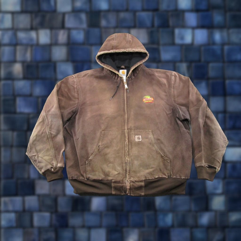 Carhartt VINTAGE Carhartt Canvas Coat J25 DKB Lined Brown Field Barn Jacket Men SZ 2XL Distressed Size US XXL / EU 58 / 5 - 1 Thumbnail