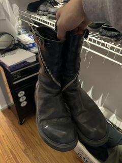 Rick owens spiral hot sale zip boots